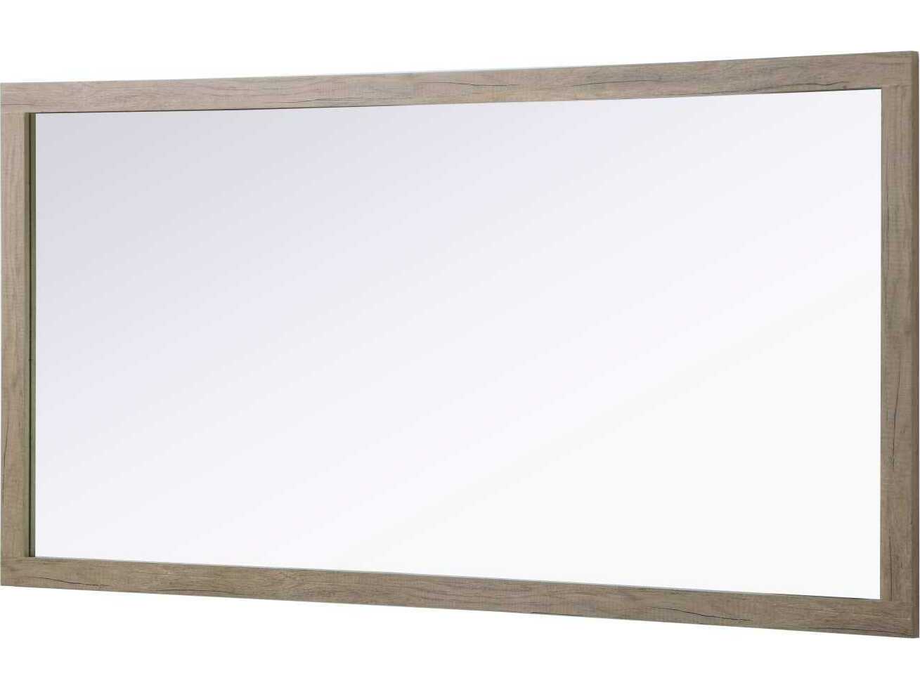 Elegant Lighting Norah Natural Oak Rectangular Wall Mirror