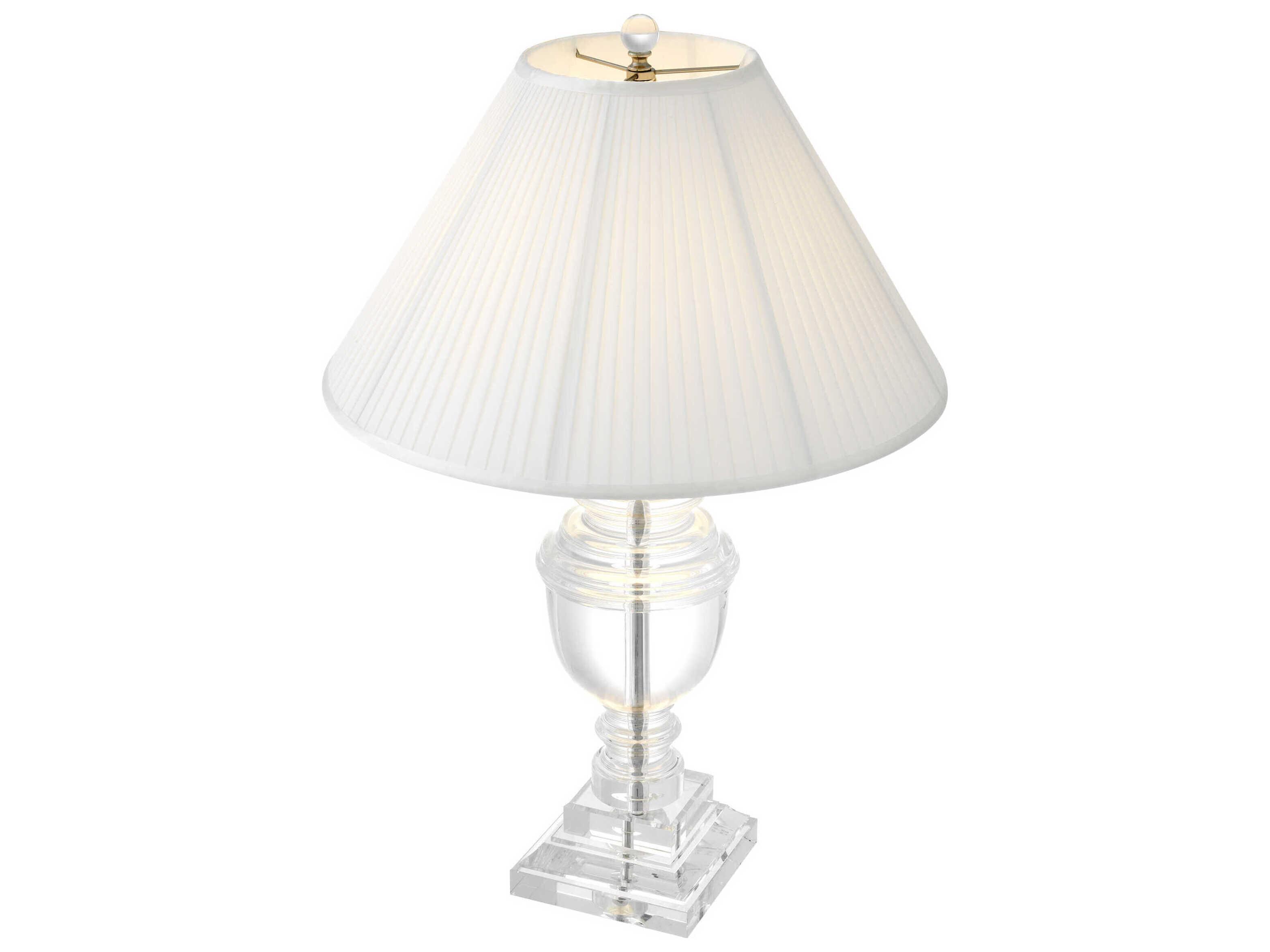 Eichholtz Noble Crystal Incl White Shade Table Lamp