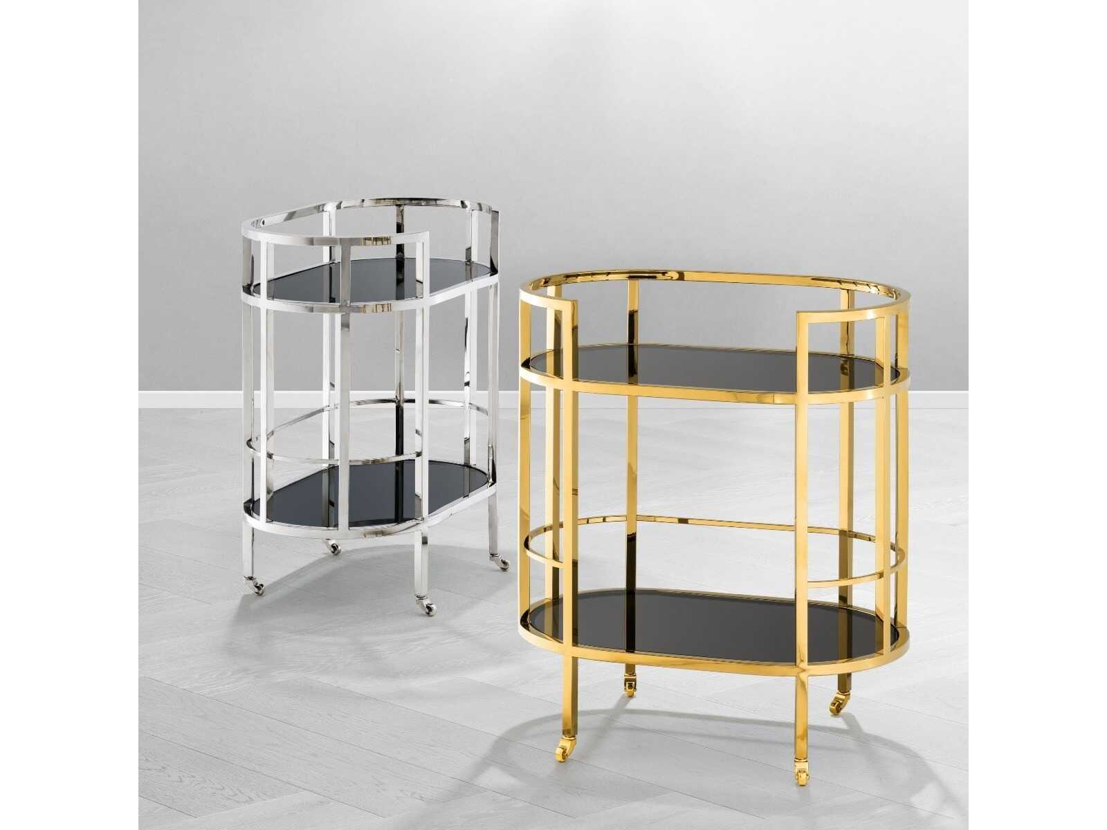 Eichholtz Townhouse Polished Stainless Steel Trolley