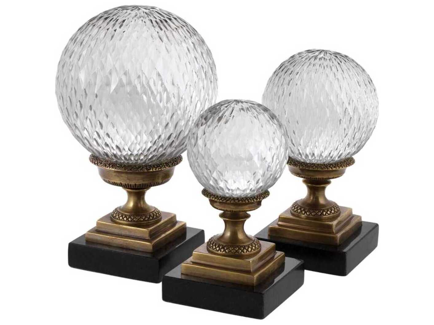 Eichholtz Divani Vintage Brass Object Set of 3