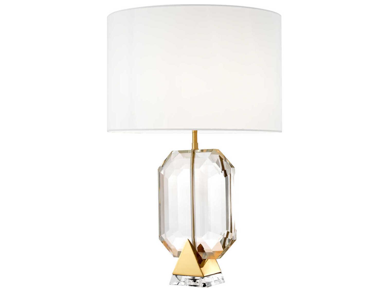 Eichholtz Emerald Gold Incl White Shade Table Lamp