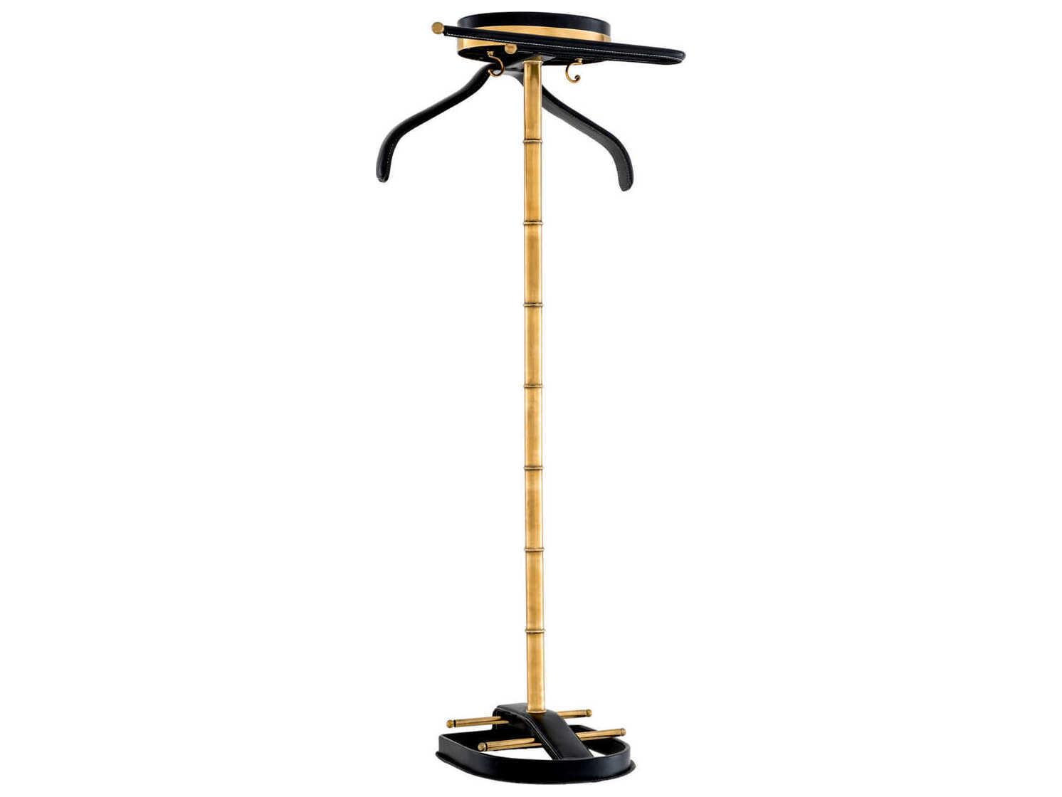 Eichholtz Mckinsey Vintage Brass Black Leath Dressboy