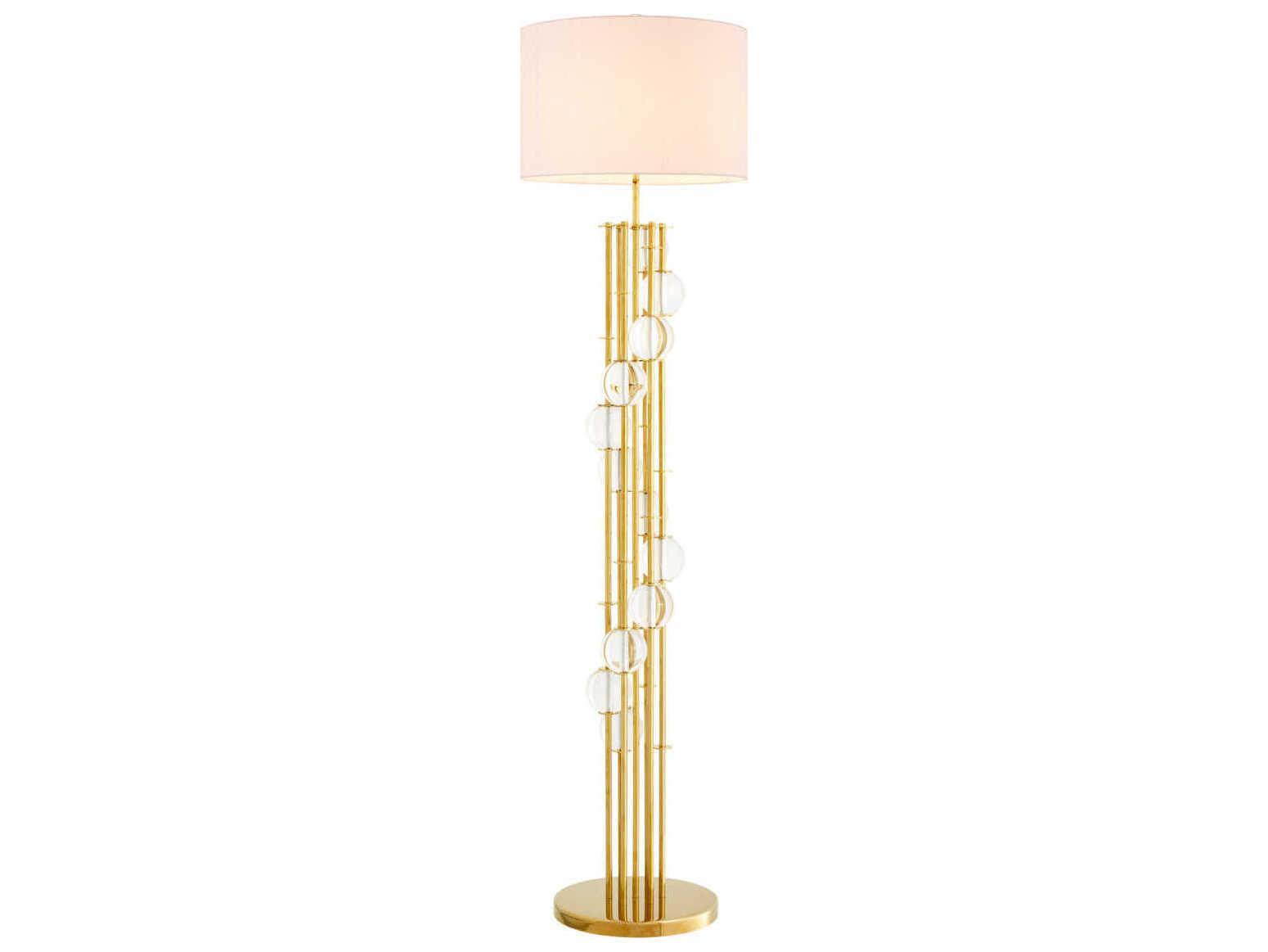 Eichholtz Lorenzo Gold Incl White Shade Floor Lamp
