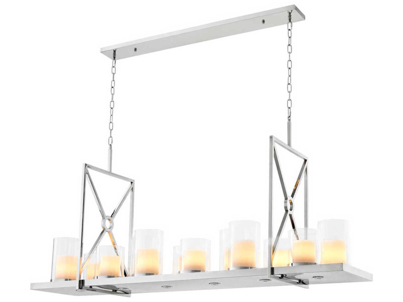 Eichholtz Summit Polished Stainless Steel Chandelier