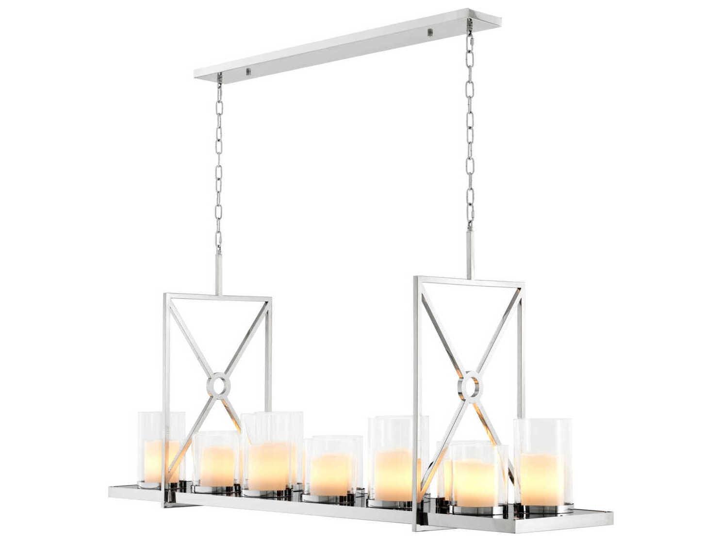 Eichholtz Summit Polished Stainless Steel Chandelier