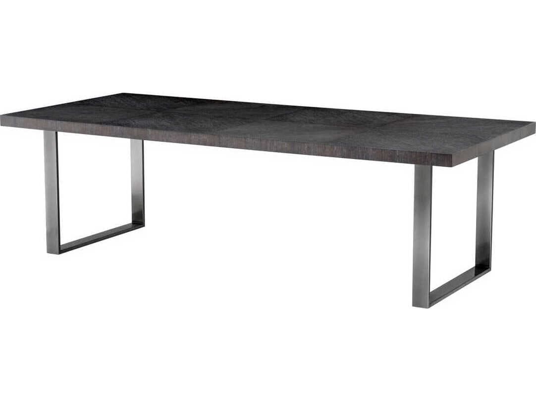 Eichholtz Borghese Charcoal Grey Oak Veneer Dining Table