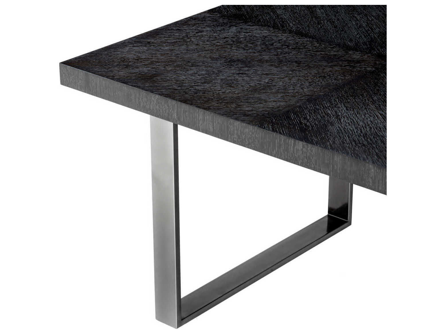 Eichholtz Borghese Charcoal Grey Oak Veneer Dining Table