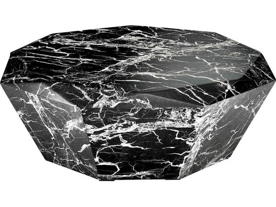 Eichholtz Diamond Black Faux Marble Coffee Table