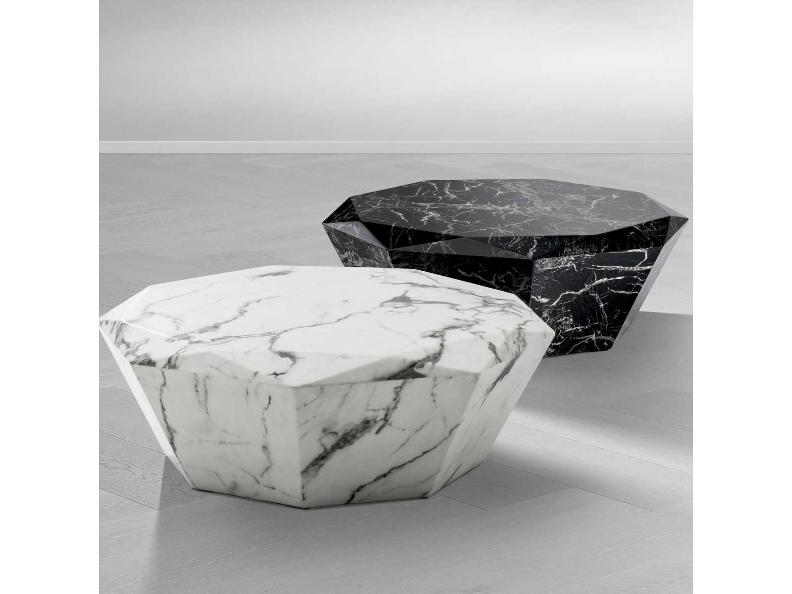 Eichholtz Diamond Black Faux Marble Coffee Table