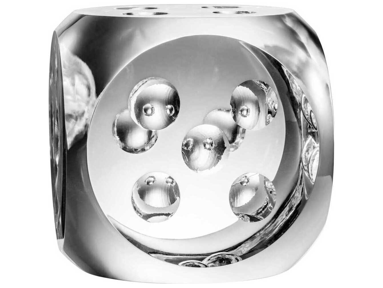 Eichholtz Tradizione Crystal Glass Desk Accessory Dice Set of 2