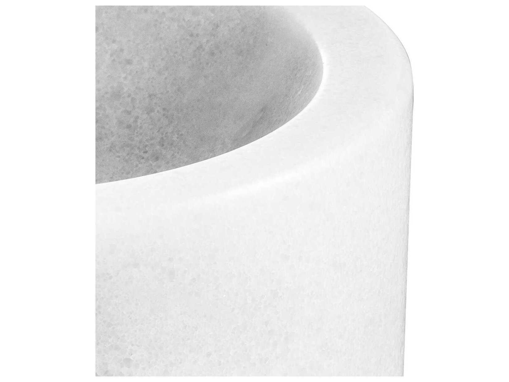 Eichholtz Conex Honed White Marble Bowl