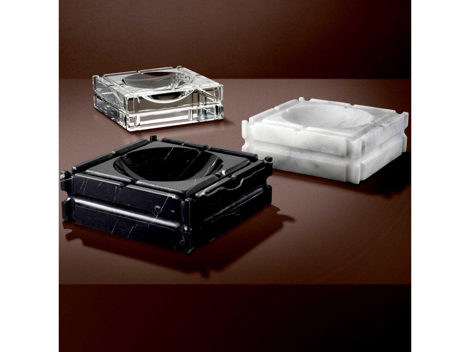 Eichholtz Nestor Honed White Marble Ashtray