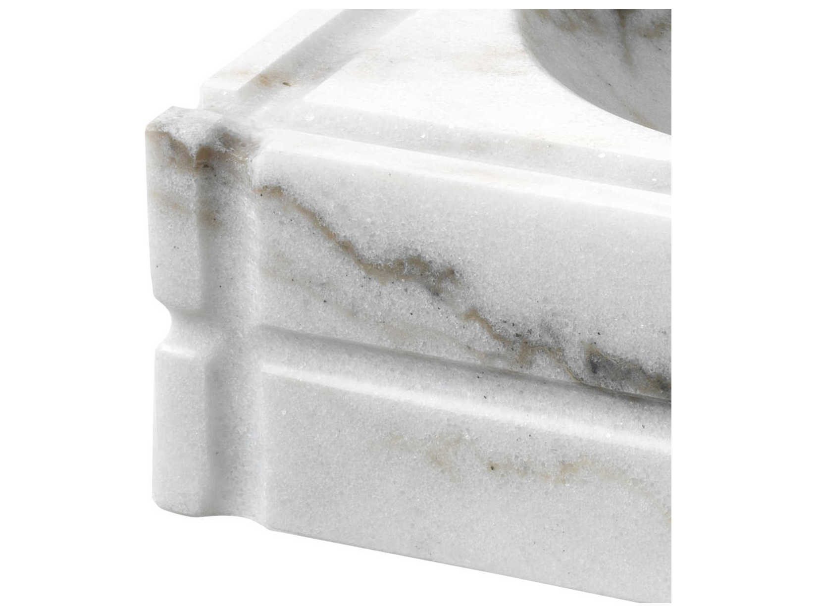 Eichholtz Nestor Honed White Marble Ashtray