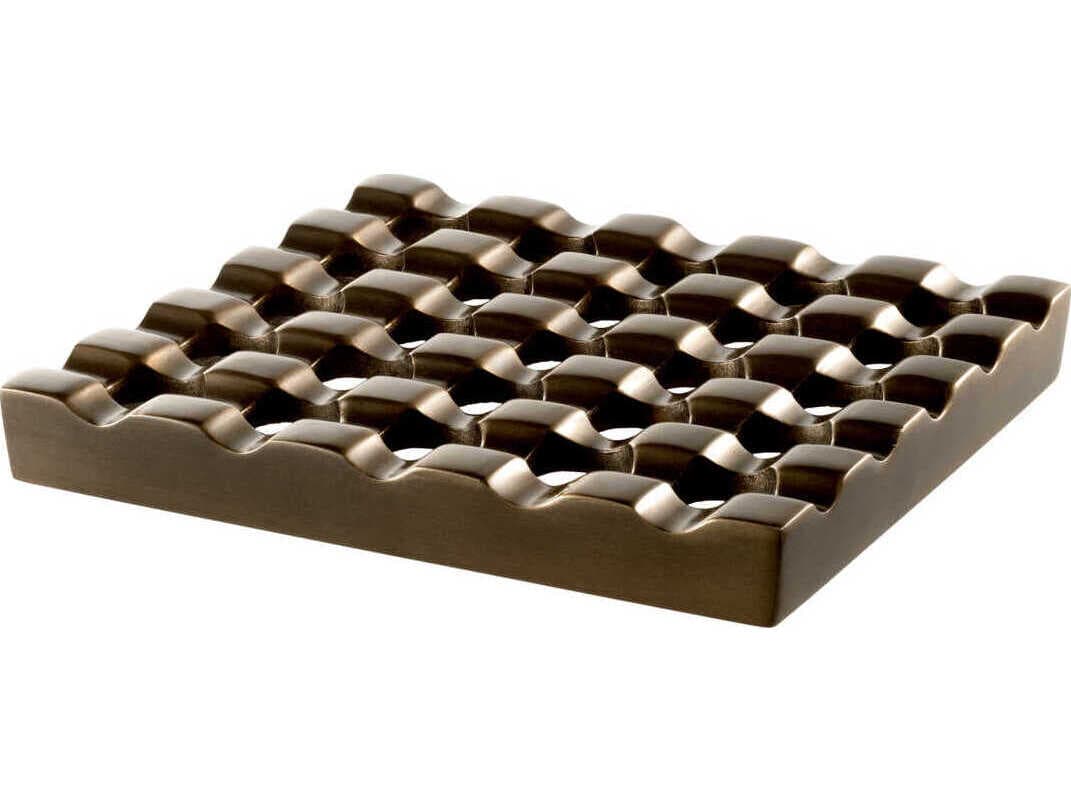 Eichholtz Deluxe Dark Antique Brass Ashtray