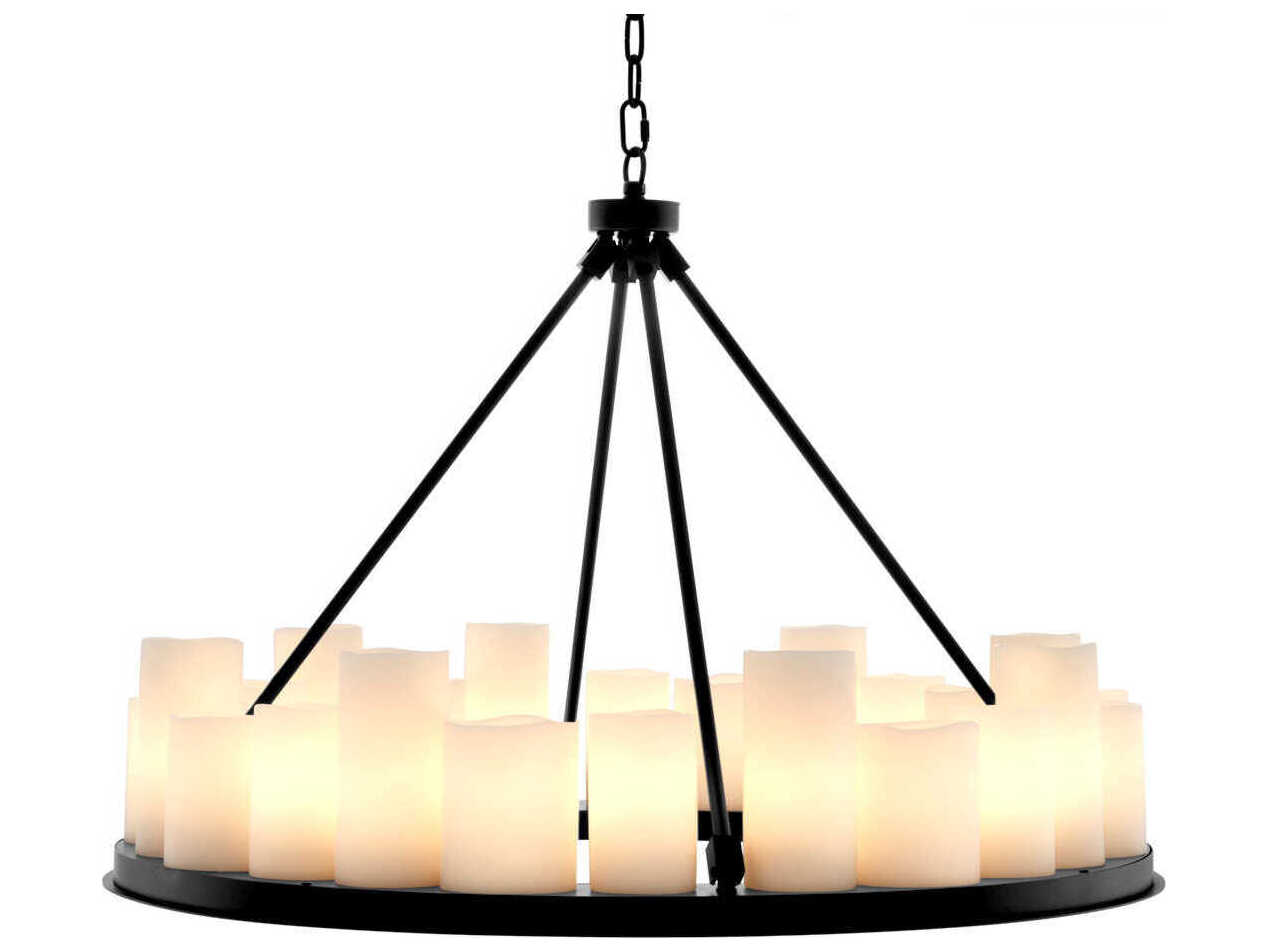 Eichholtz Commodore Round Black Chandelier