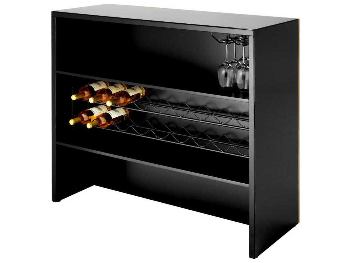 Eichholtz Grimaldi Gold Black Glass Bar