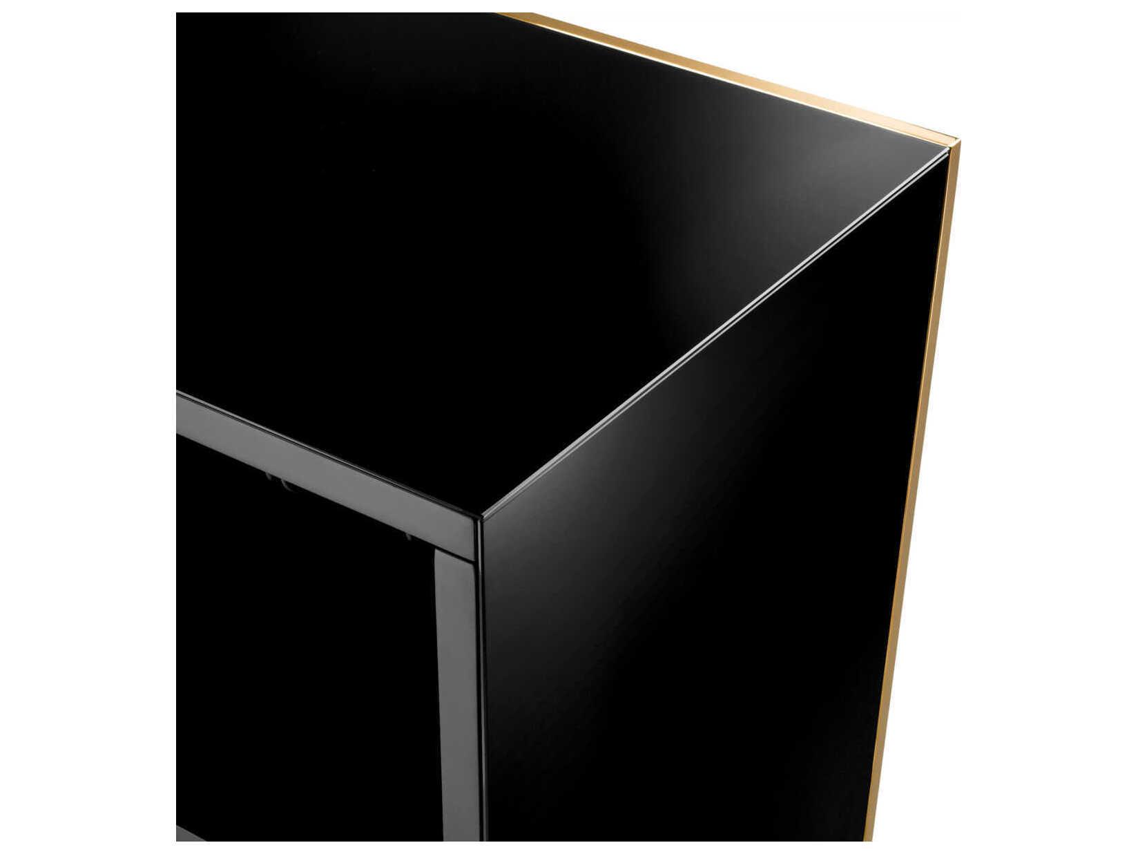 Eichholtz Grimaldi Gold Black Glass Bar