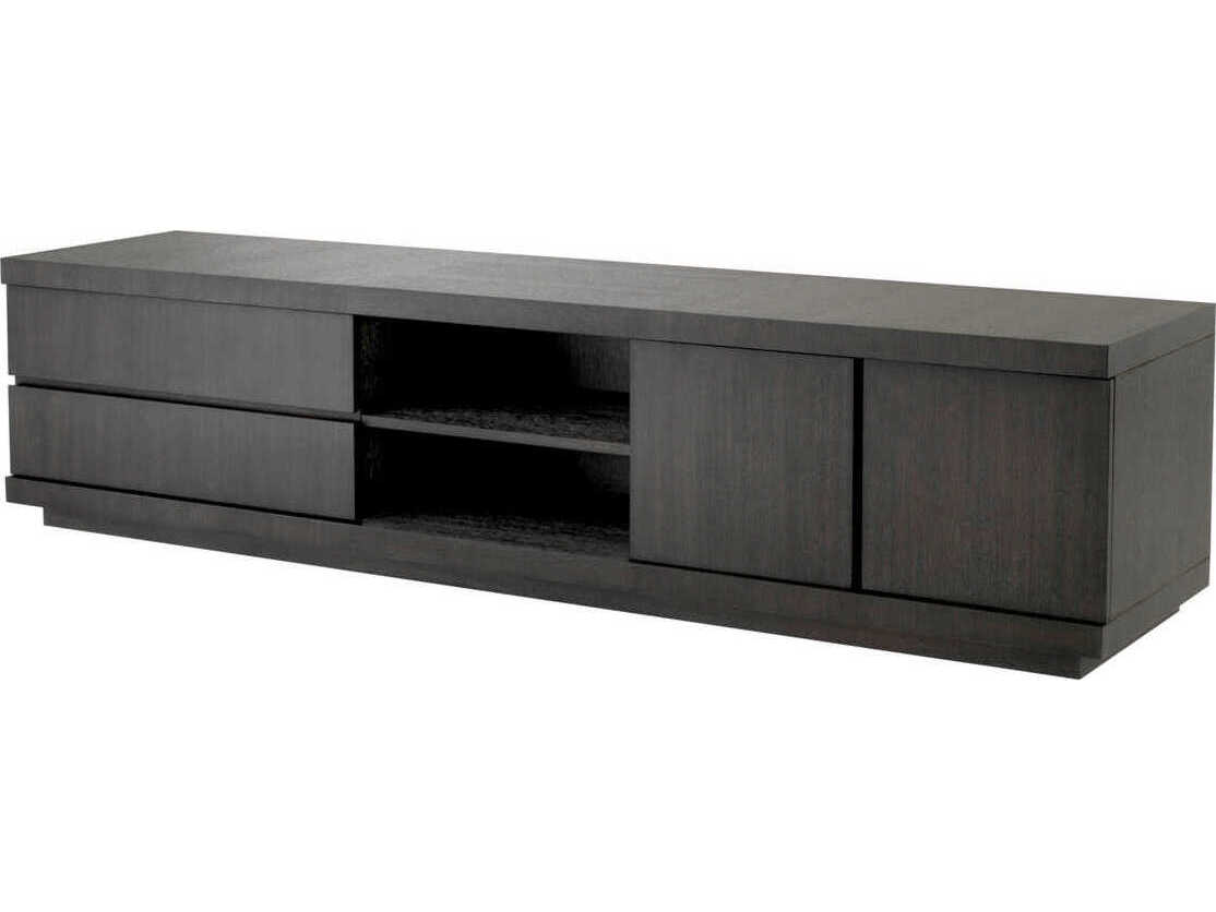 Eichholtz Crosby Charcoal Grey Oak Veneer Tv Cabinet
