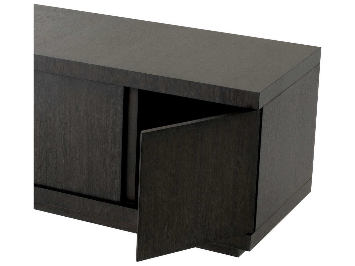 Eichholtz Crosby Charcoal Grey Oak Veneer Tv Cabinet