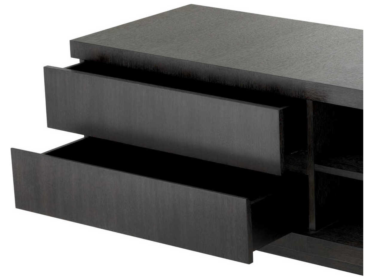 Eichholtz Crosby Charcoal Grey Oak Veneer Tv Cabinet