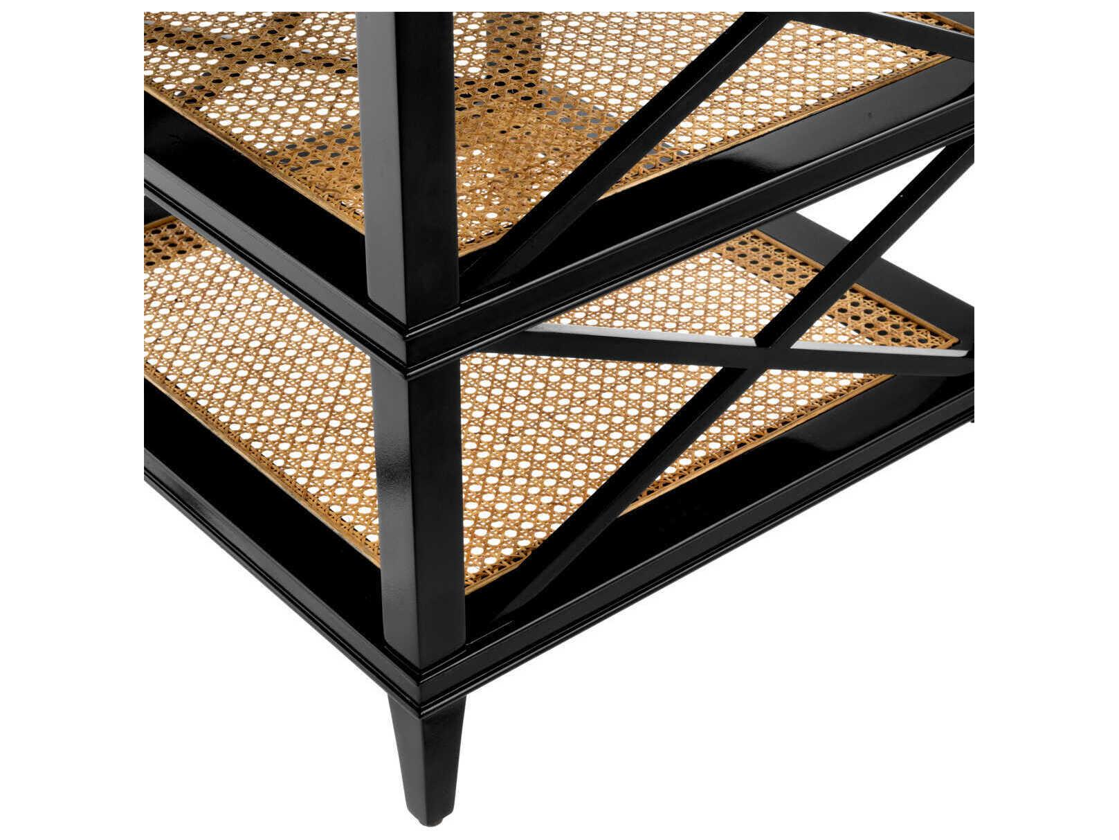 Eichholtz Bahamas Black Natural Cane Side Table