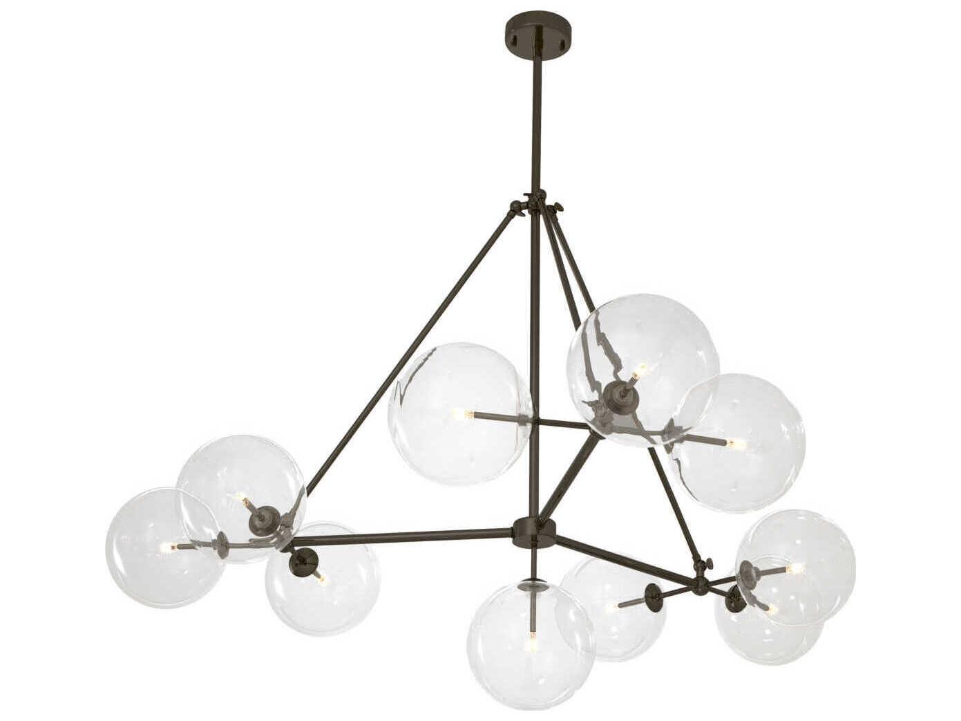 Eichholtz Bermude Bronze Clear Glass Chandelier