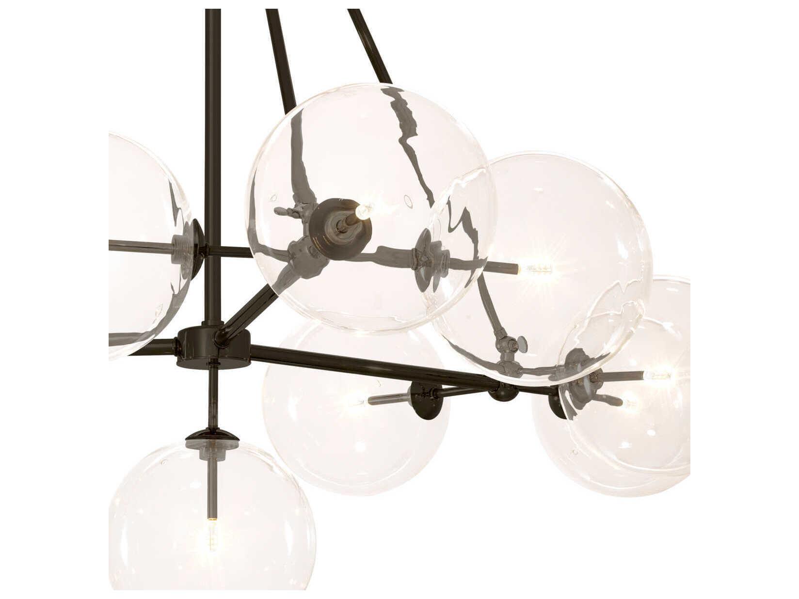 Eichholtz Bermude Bronze Clear Glass Chandelier