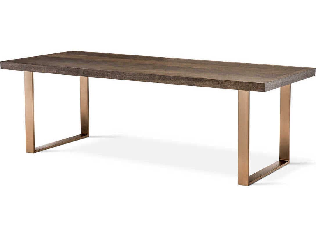 Eichholtz Melchior Brown Oak Veneer Cm Dining Table
