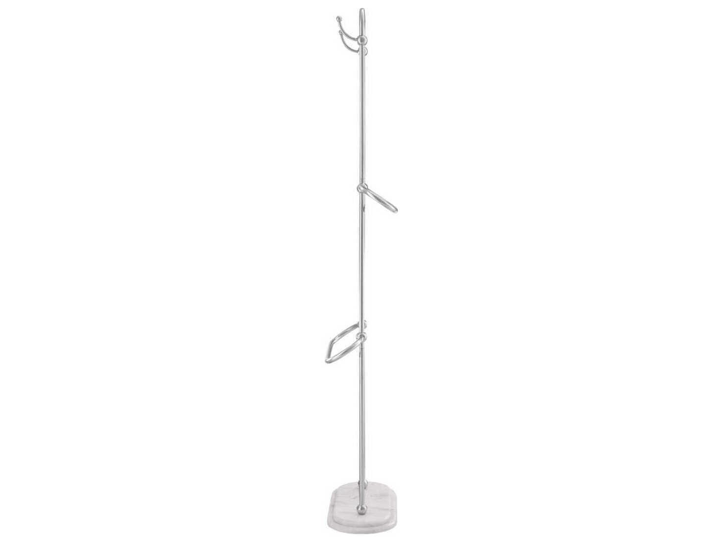 Eichholtz Lowell L Pol Ss White Marble Towel Rack