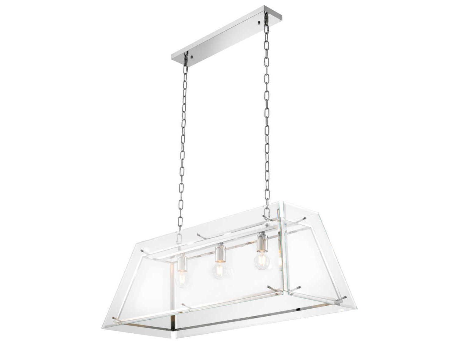 Eichholtz Azure L Nickel Bevelled Glass Chandelier