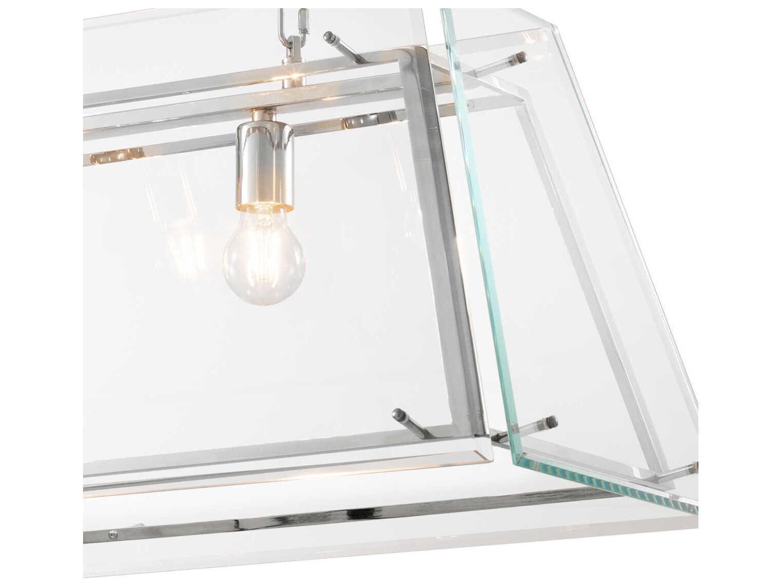 Eichholtz Azure L Nickel Bevelled Glass Chandelier