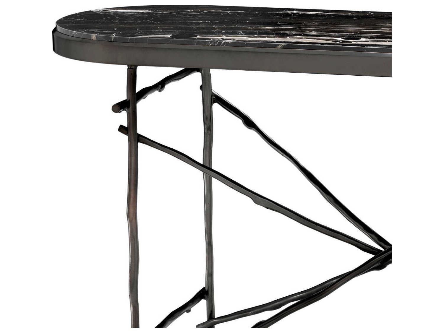 Eichholtz Tomasso Bronze Portoro Marble Console Table