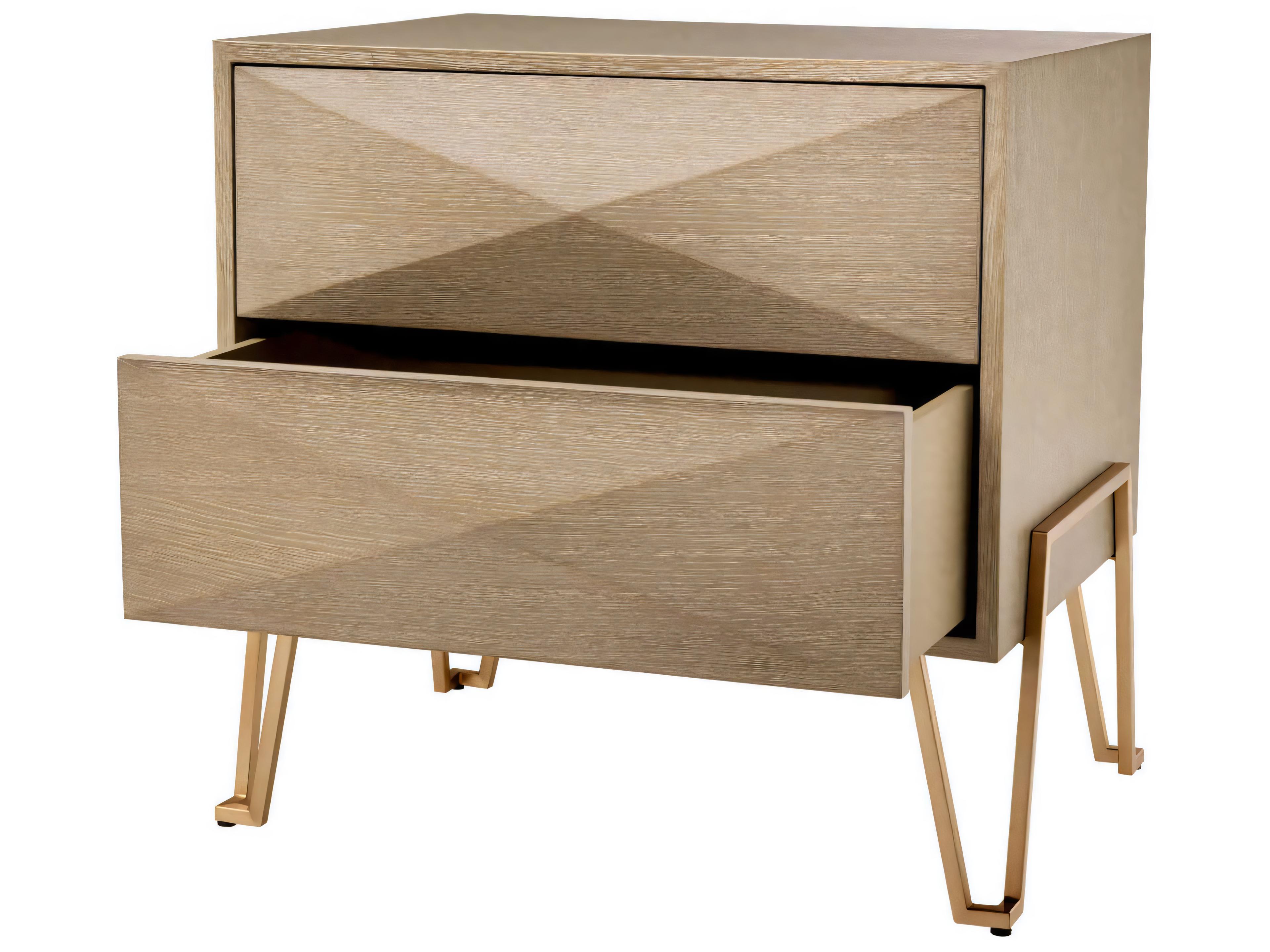 Eichholtz Highland Washed Oak Veneer Nightstand