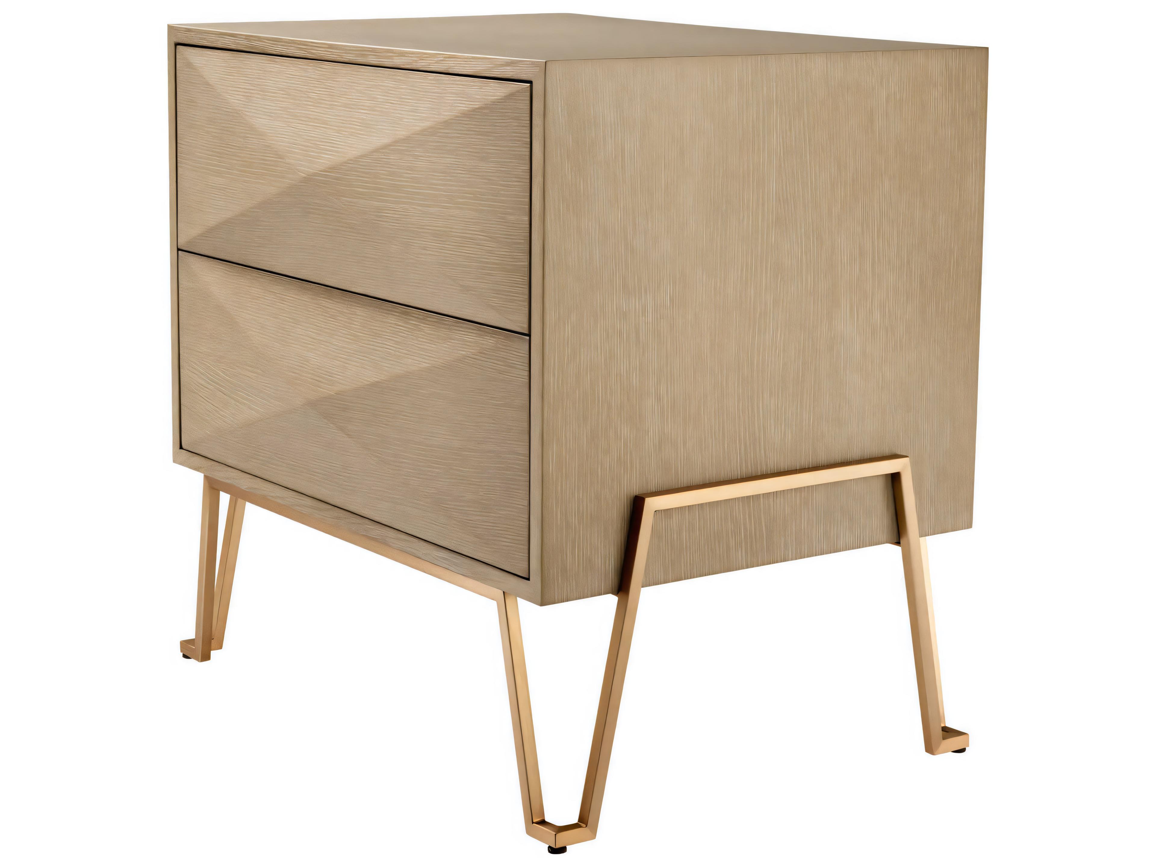 Eichholtz Highland Washed Oak Veneer Nightstand