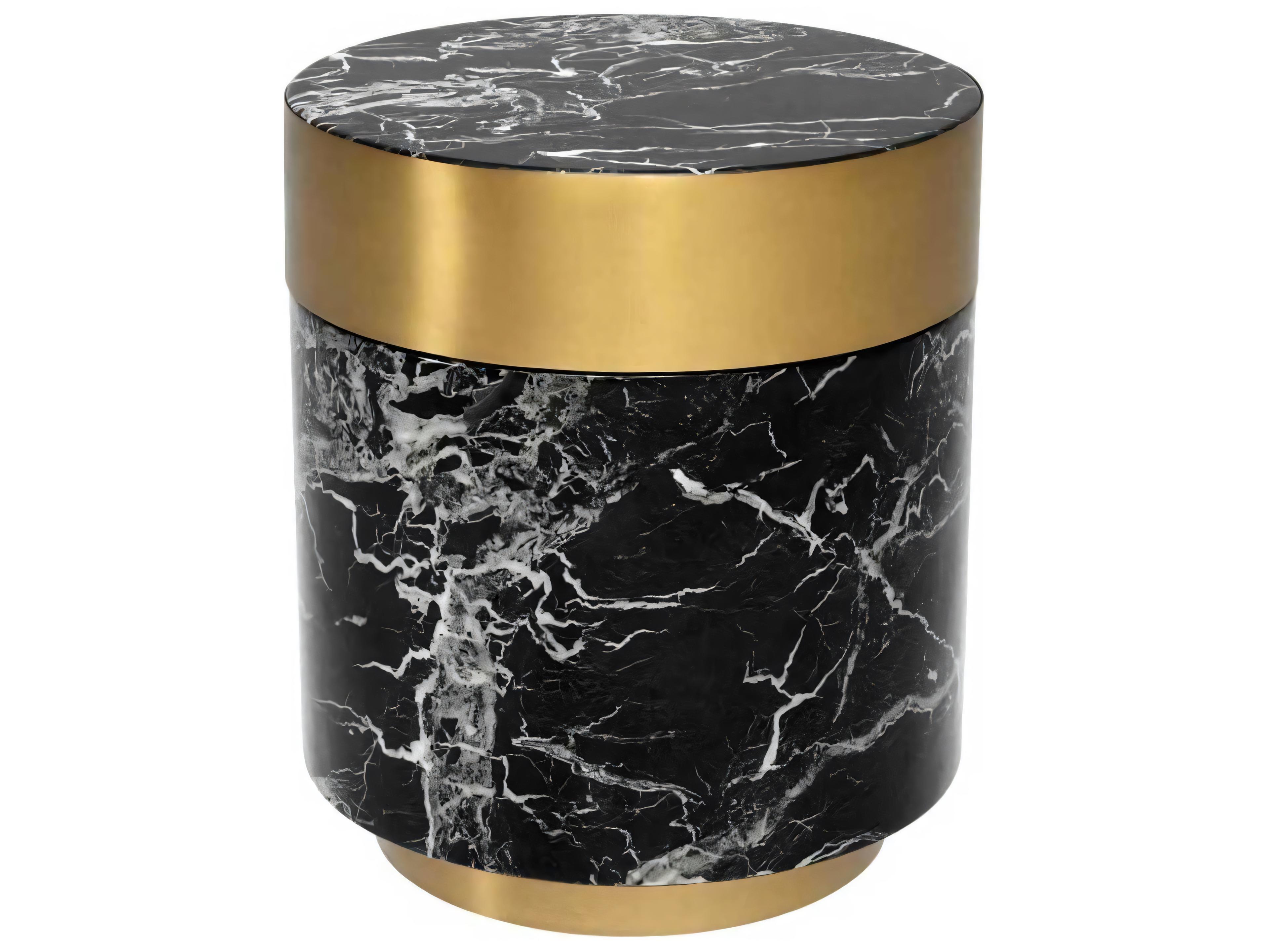 Eichholtz Caron Faux Black Marble Side Table