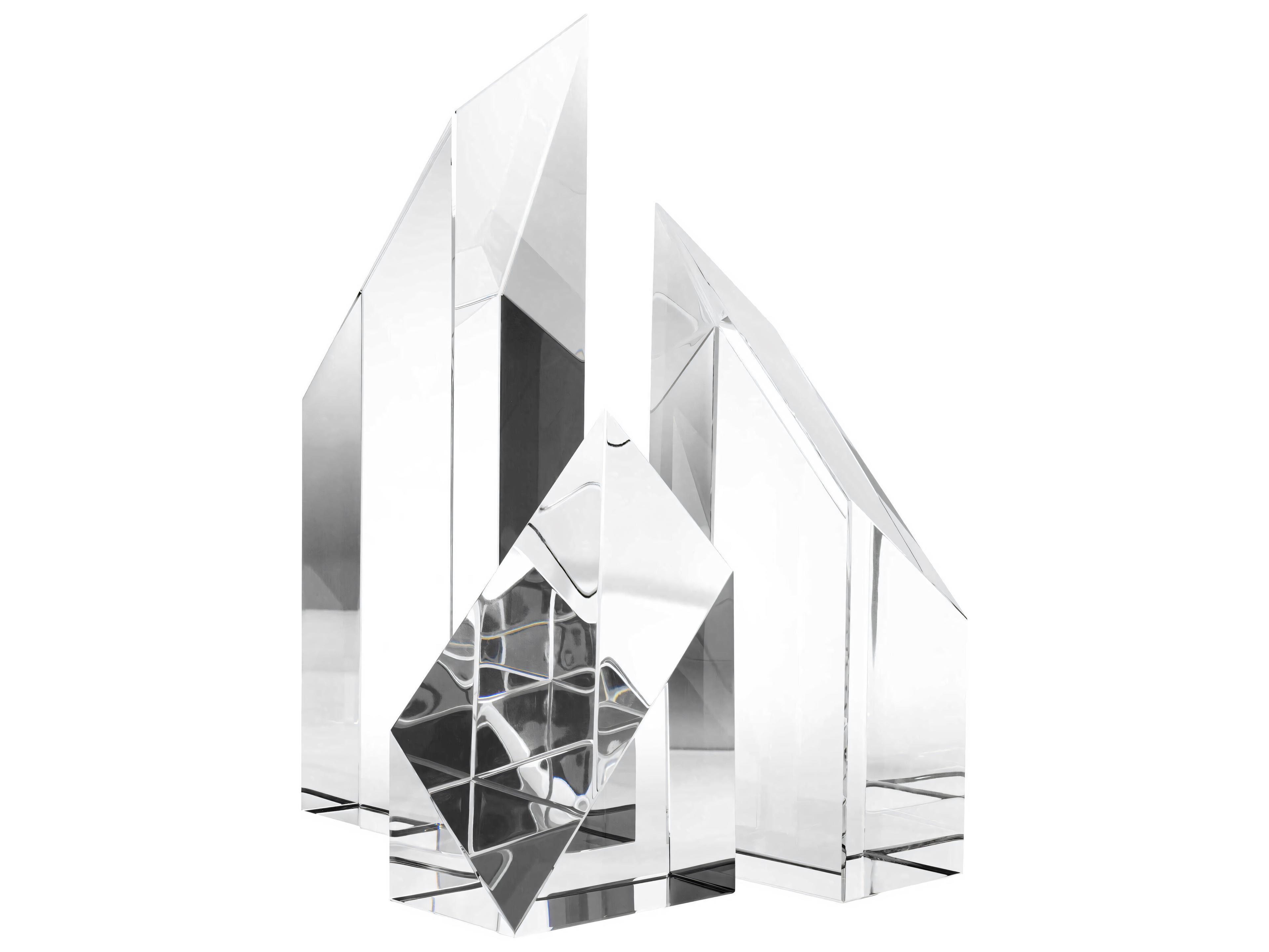 Eichholtz Scope Crystal Glass Object Set of 3