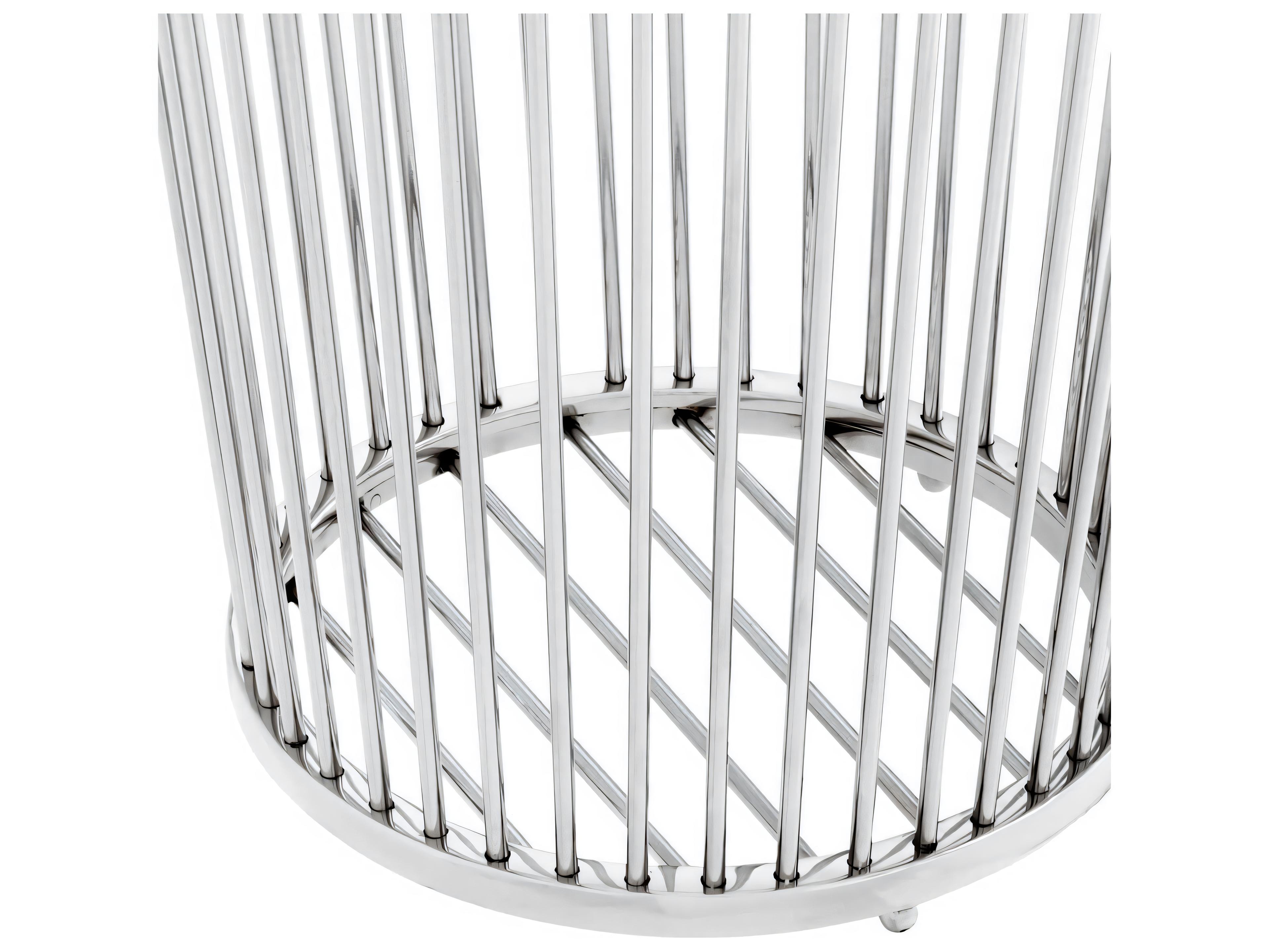 Eichholtz Baleana Pol Stainless Steel Towel Basket