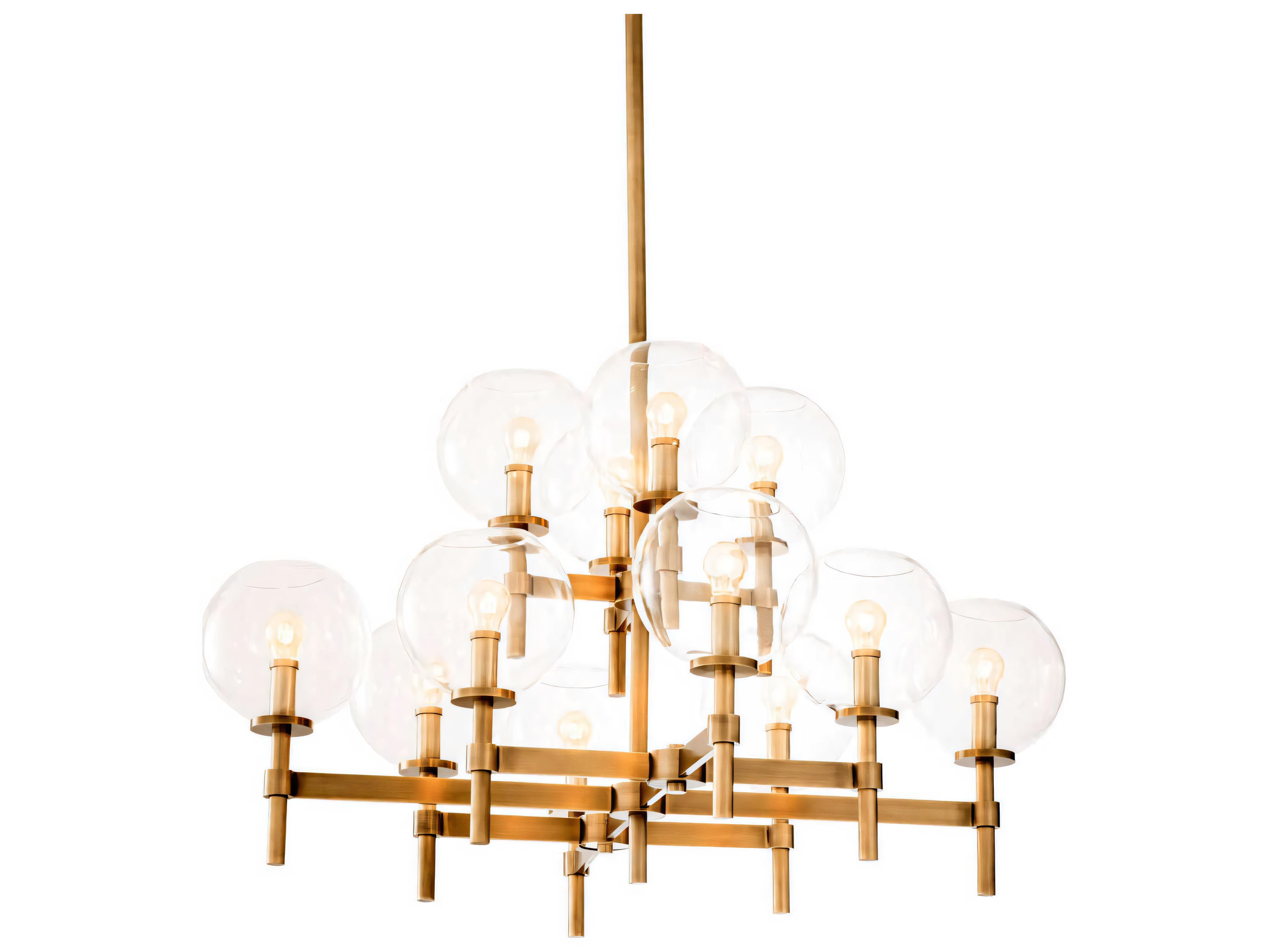 Eichholtz Jade L Antique Brass Chandelier