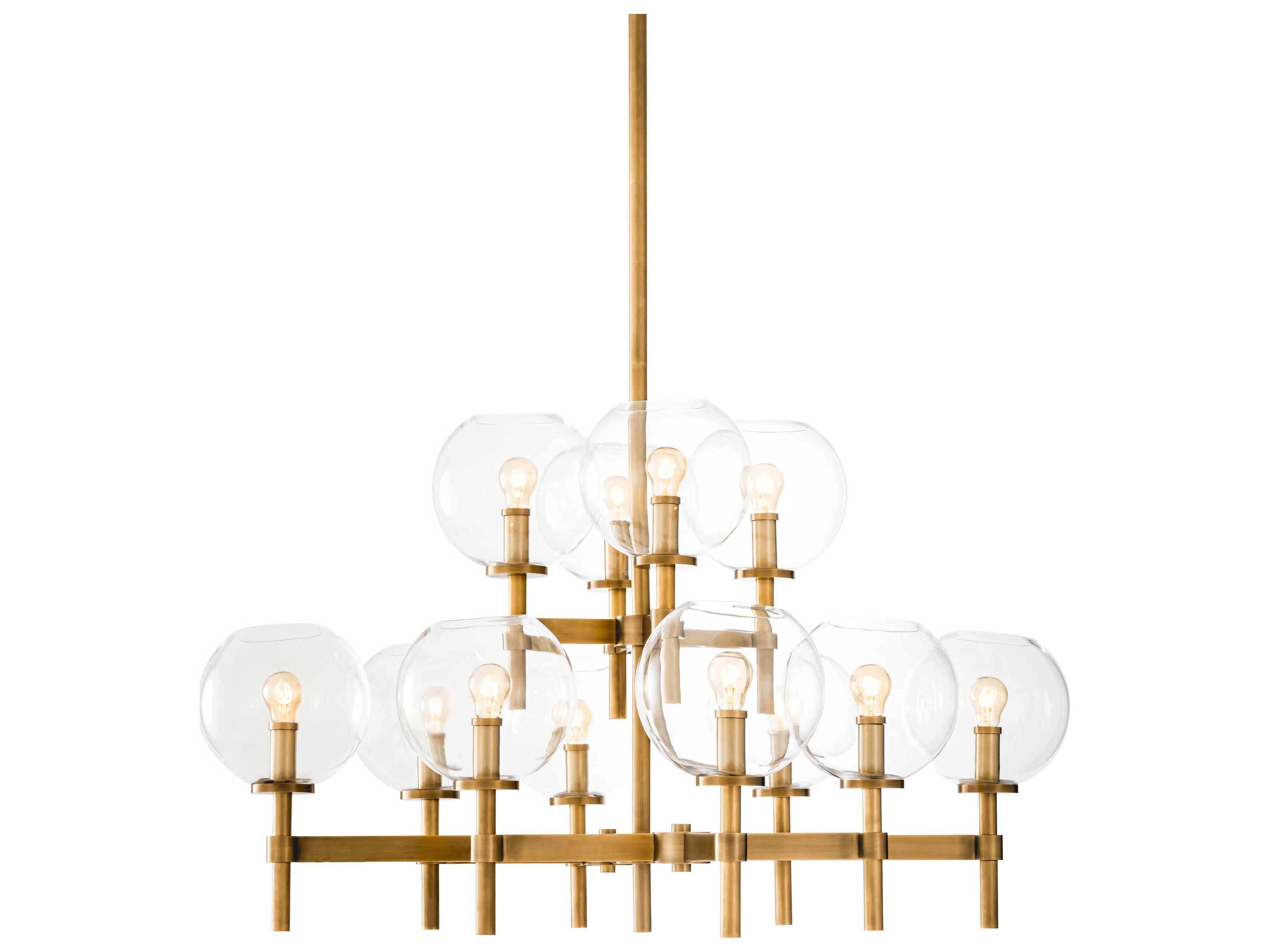 Eichholtz Jade L Antique Brass Chandelier