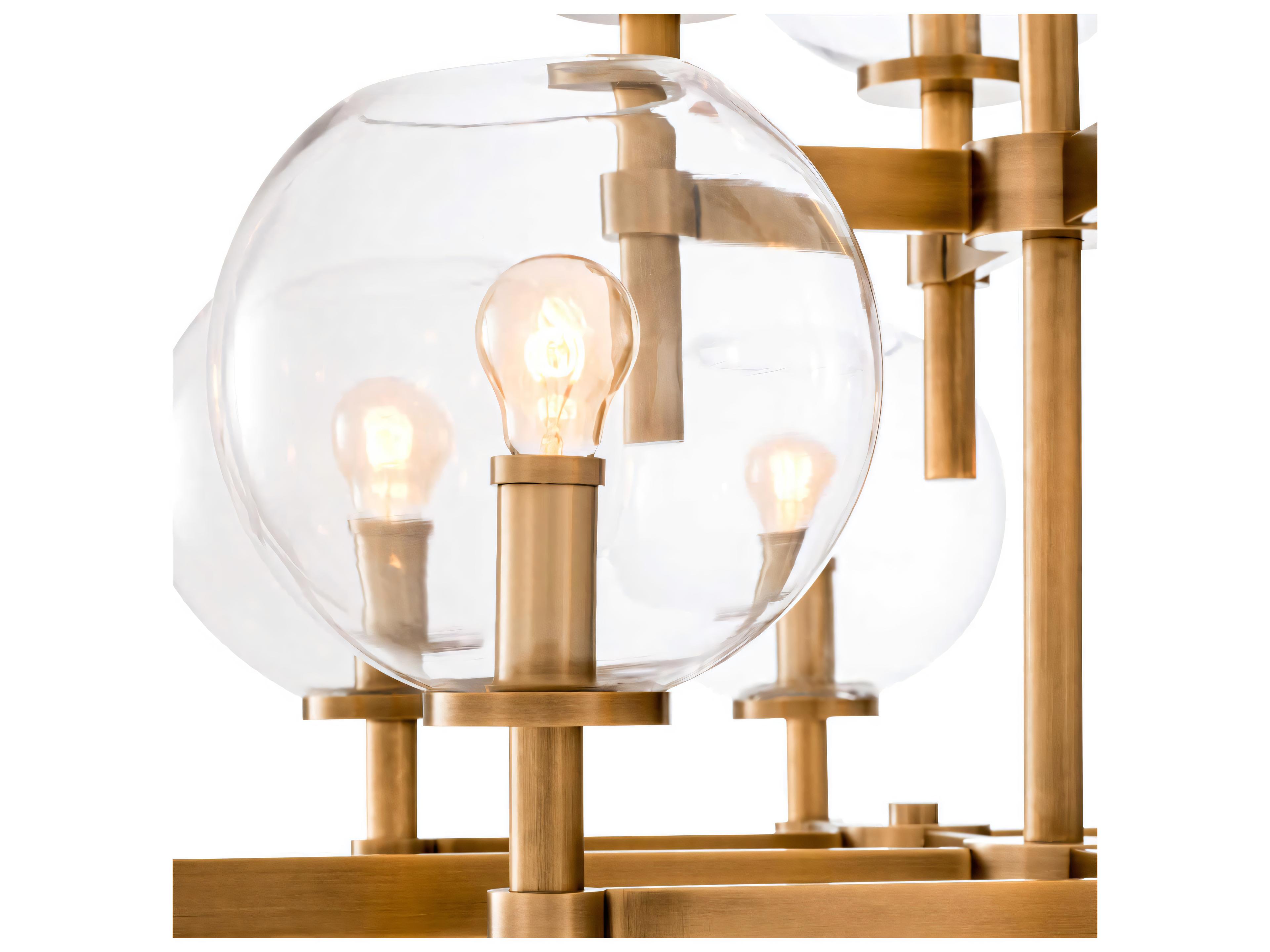 Eichholtz Jade L Antique Brass Chandelier