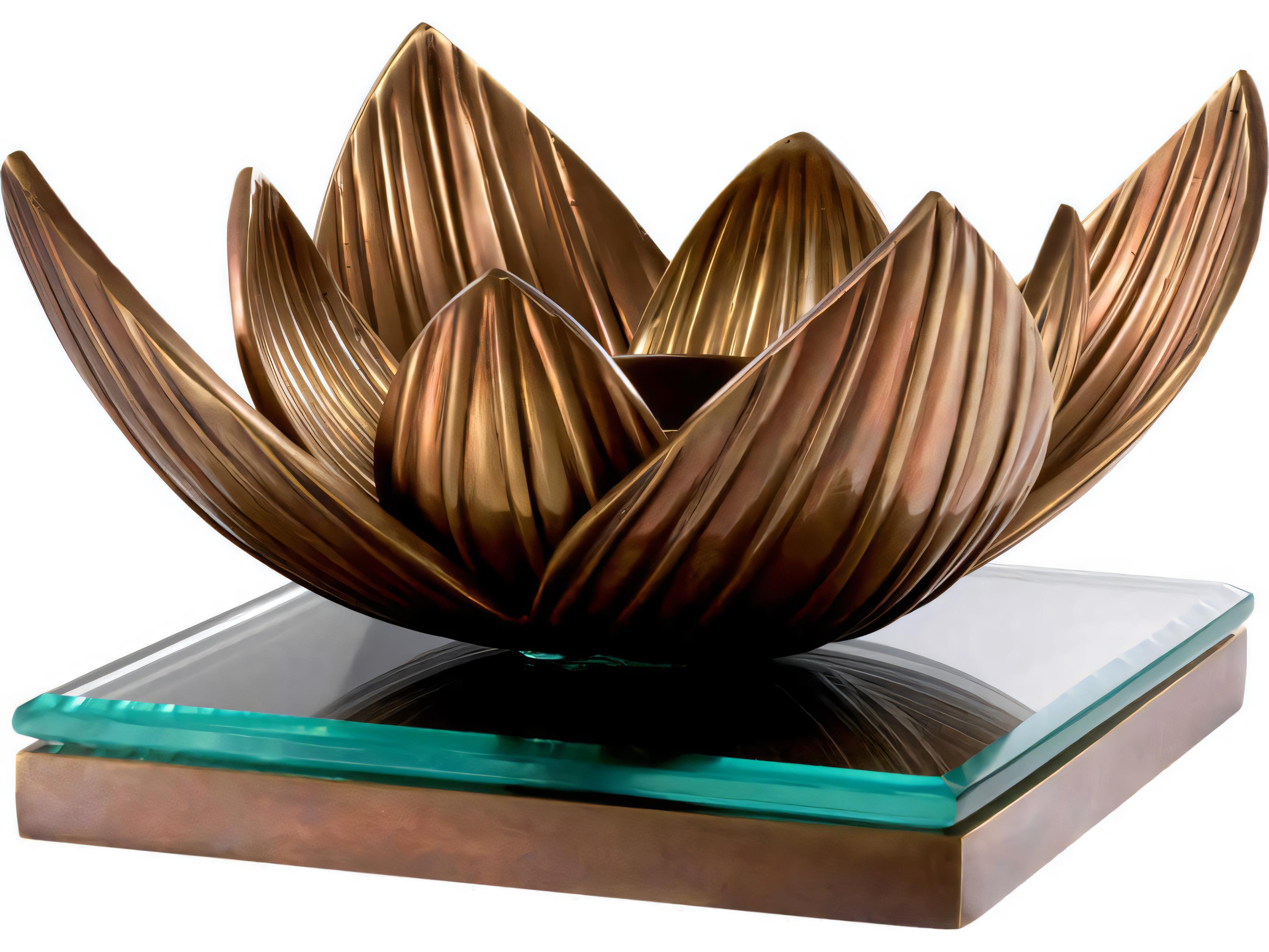 Eichholtz Lotus Vintage Brass Tealight Holder