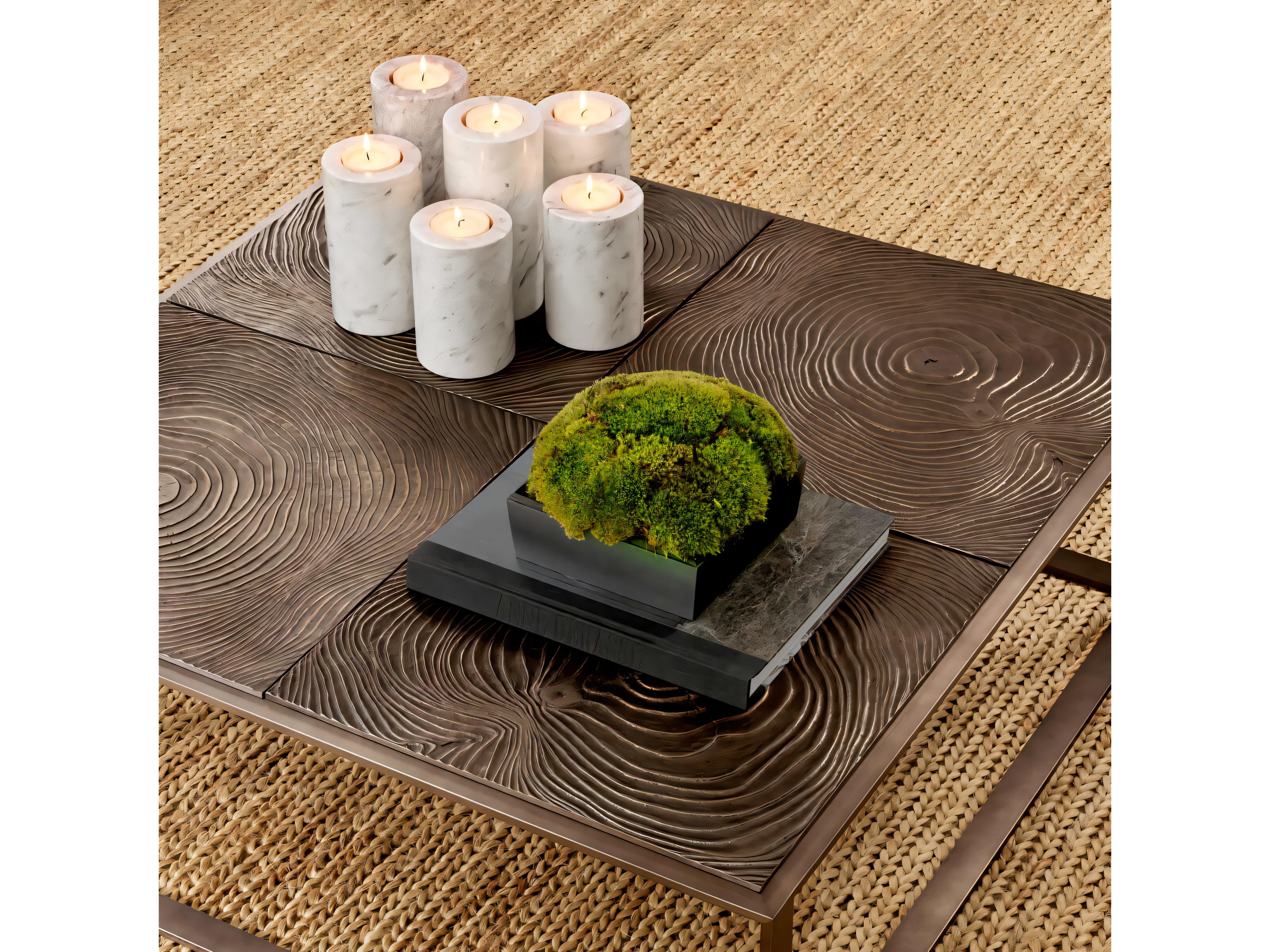 Eichholtz Tobor L White Marble Set of 2 Tealight Holder