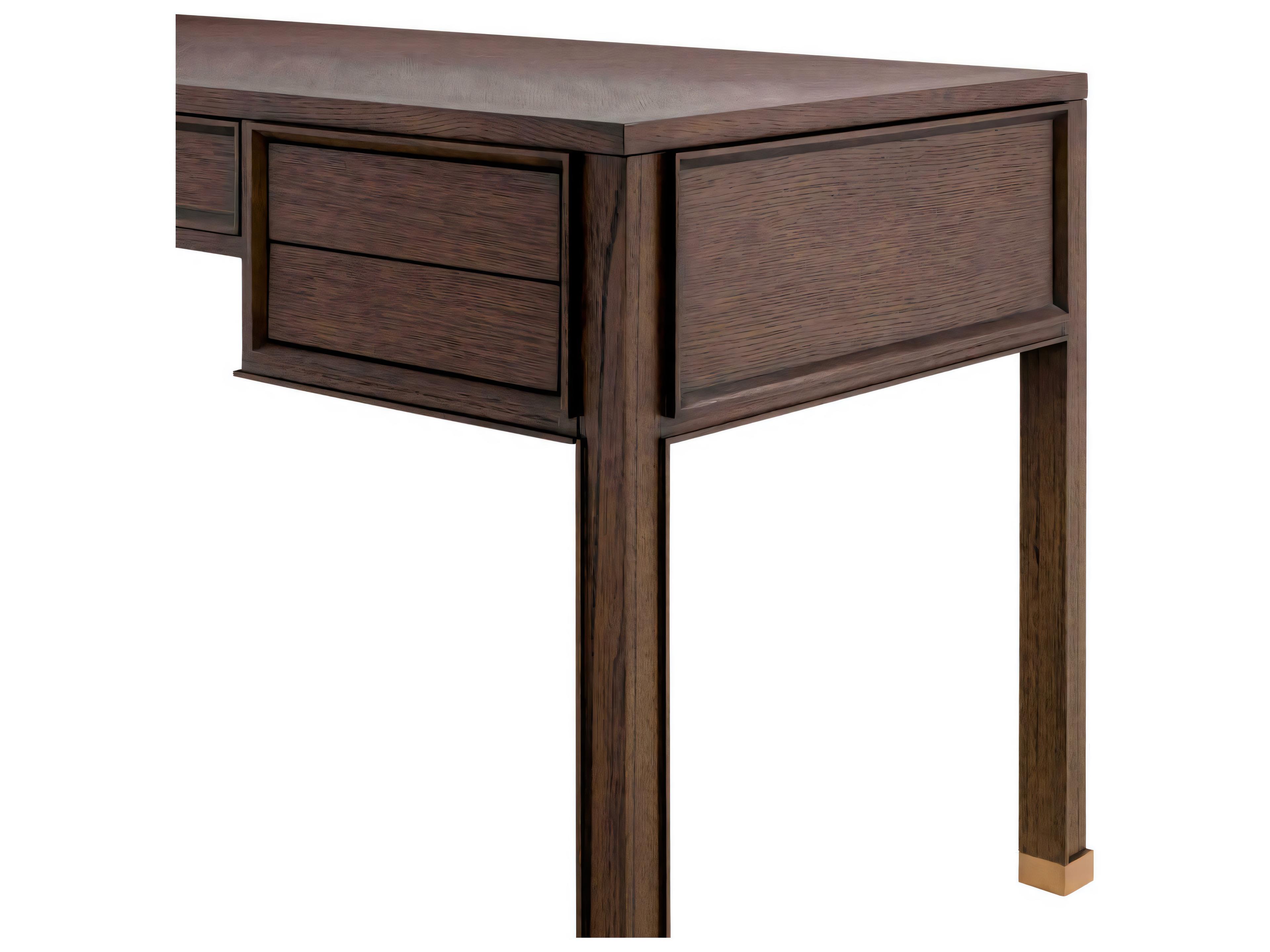 Eichholtz Melchior Brown Oak Veneer Desk