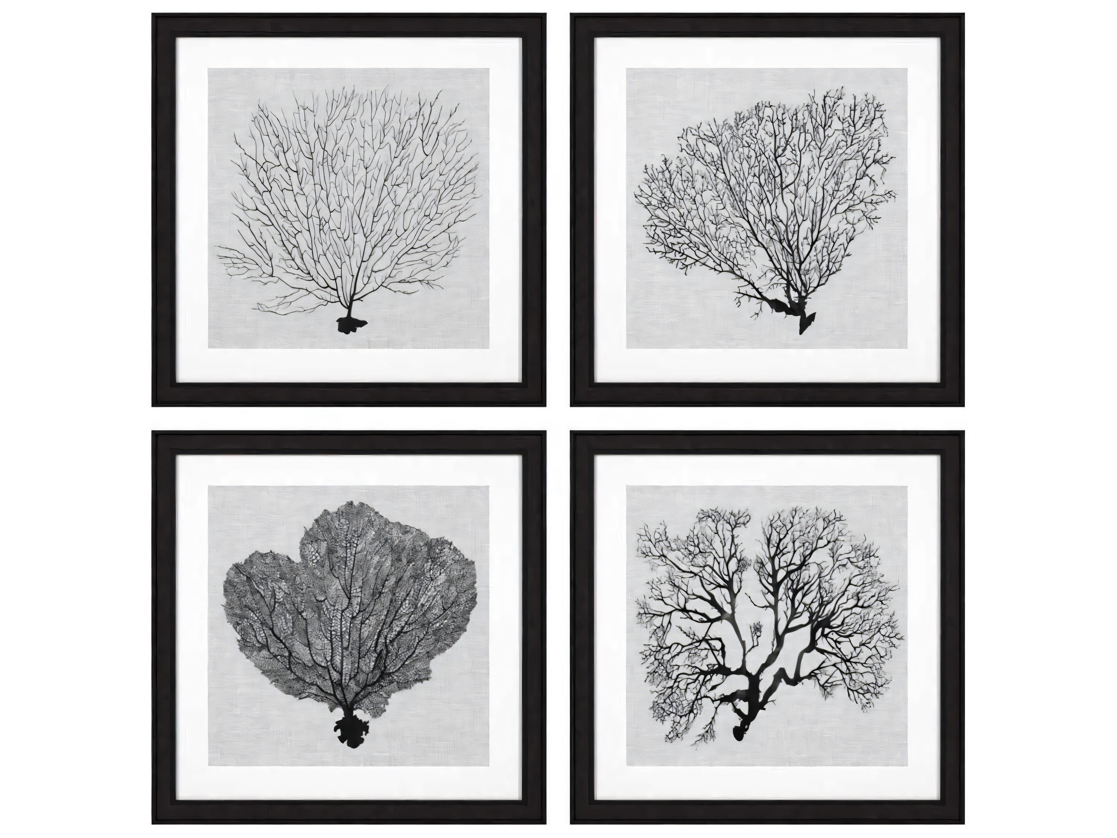 Eichholtz Set of 4 Print Shadow Sea Fans