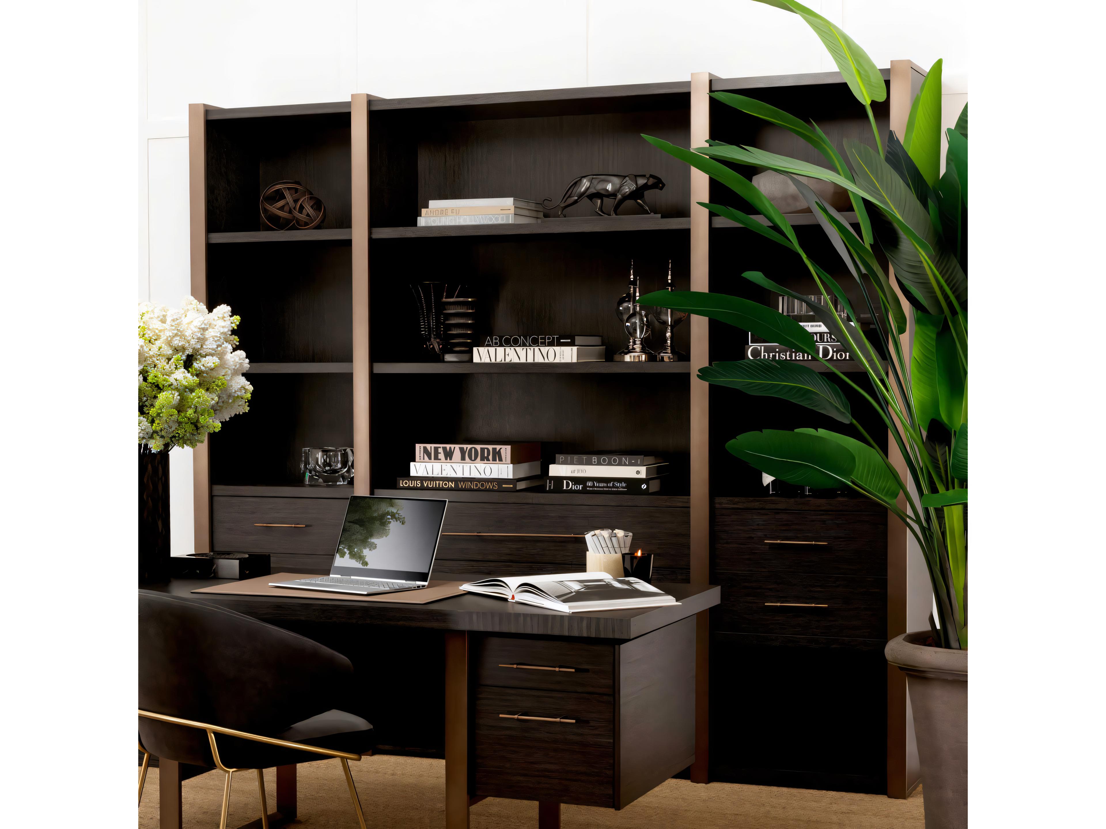 Eichholtz Melville Vintage Brass Desk Accessory Set of 2