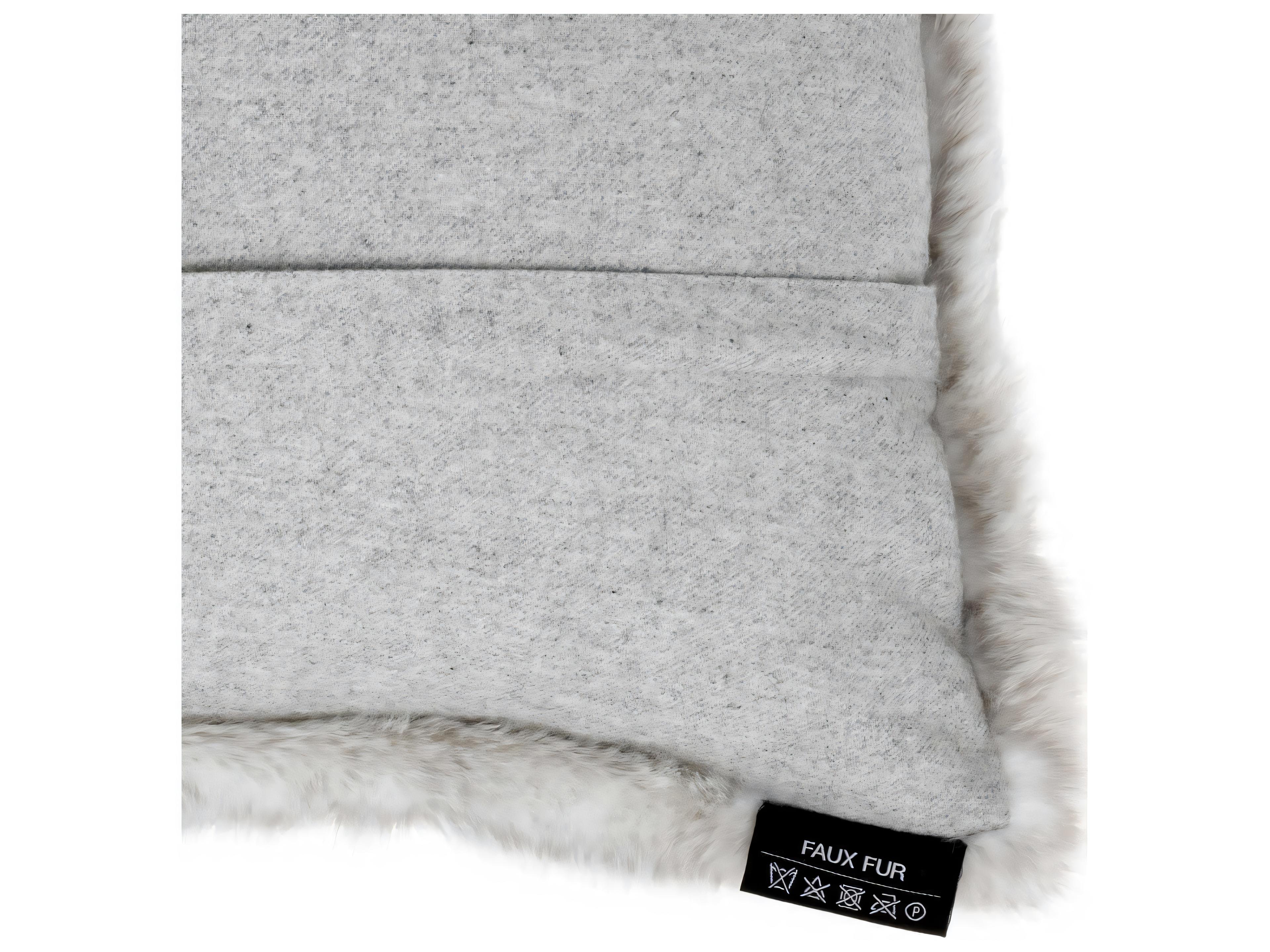 Eichholtz Alaska Cushion Faux Fur Light Grey Rect. Scatter