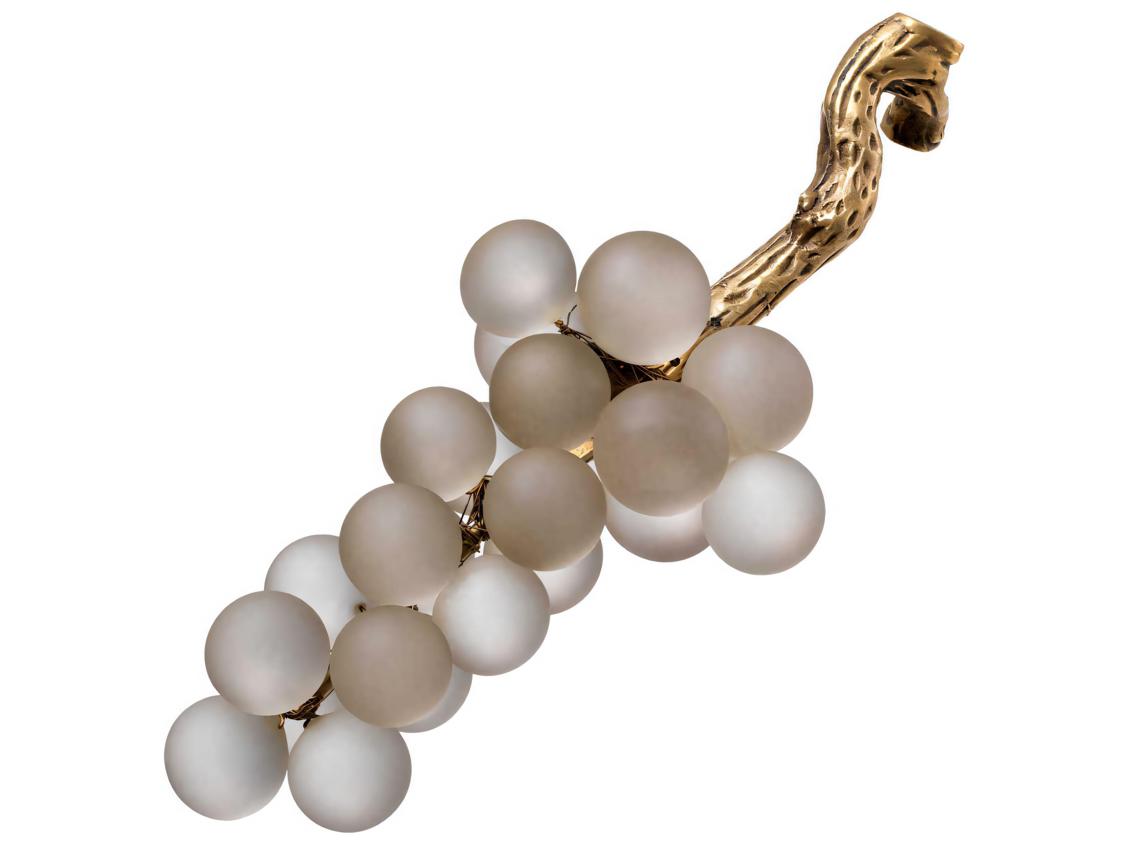 Eichholtz French Grapes White Vintage Brass Object