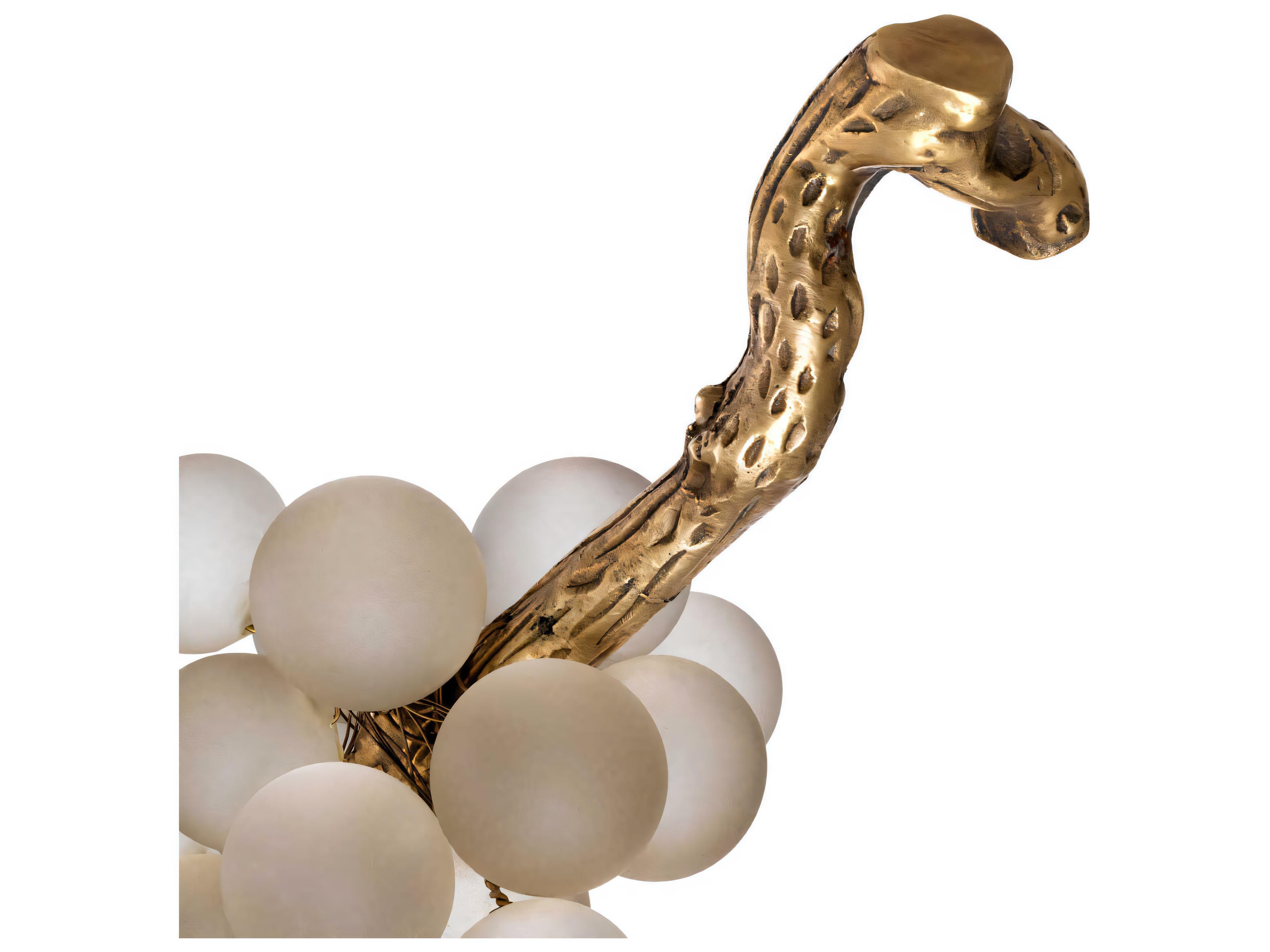 Eichholtz French Grapes White Vintage Brass Object