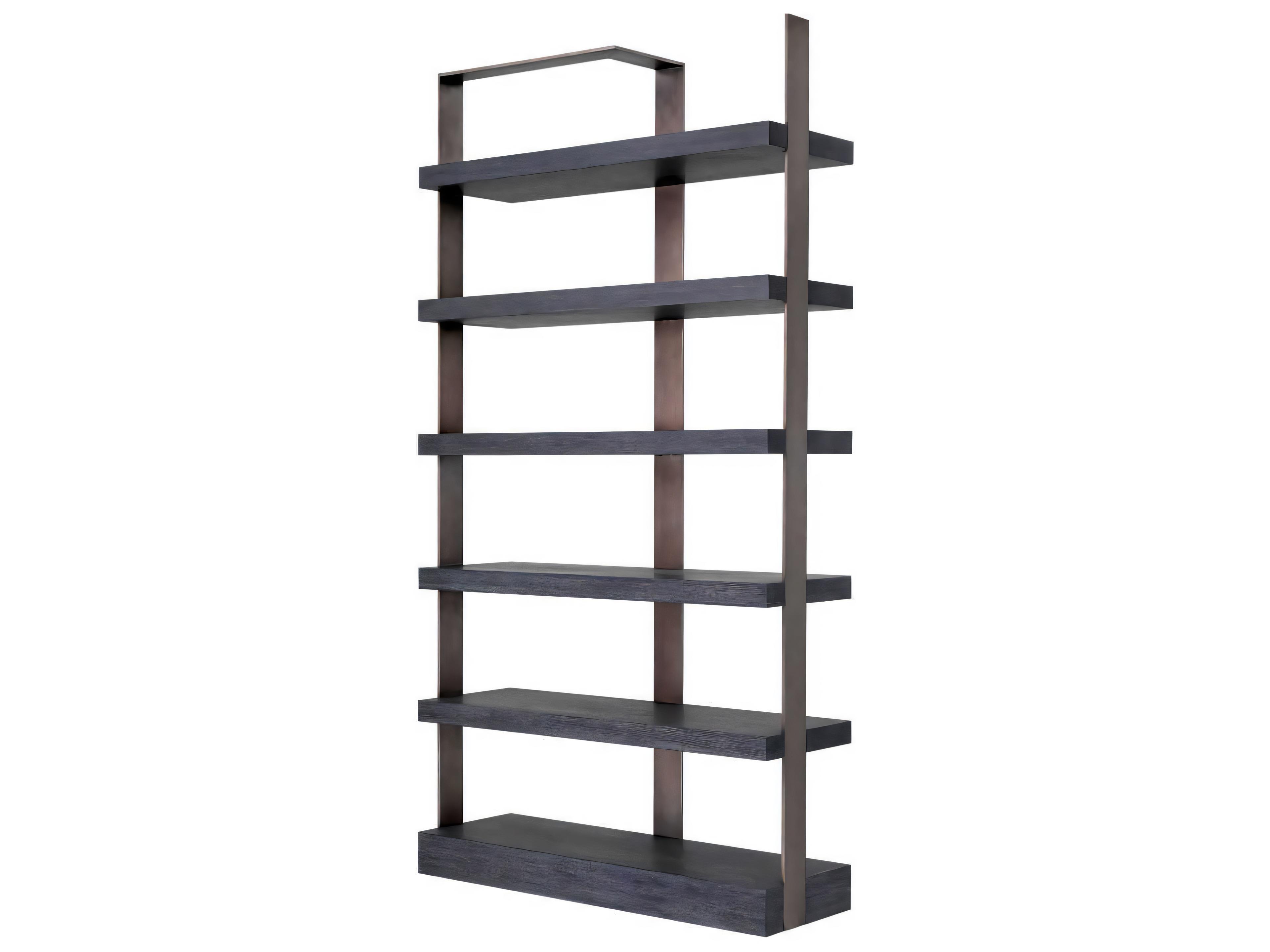 Eichholtz Geo Charcoal Grey Crown Oak Veneer Cabinet