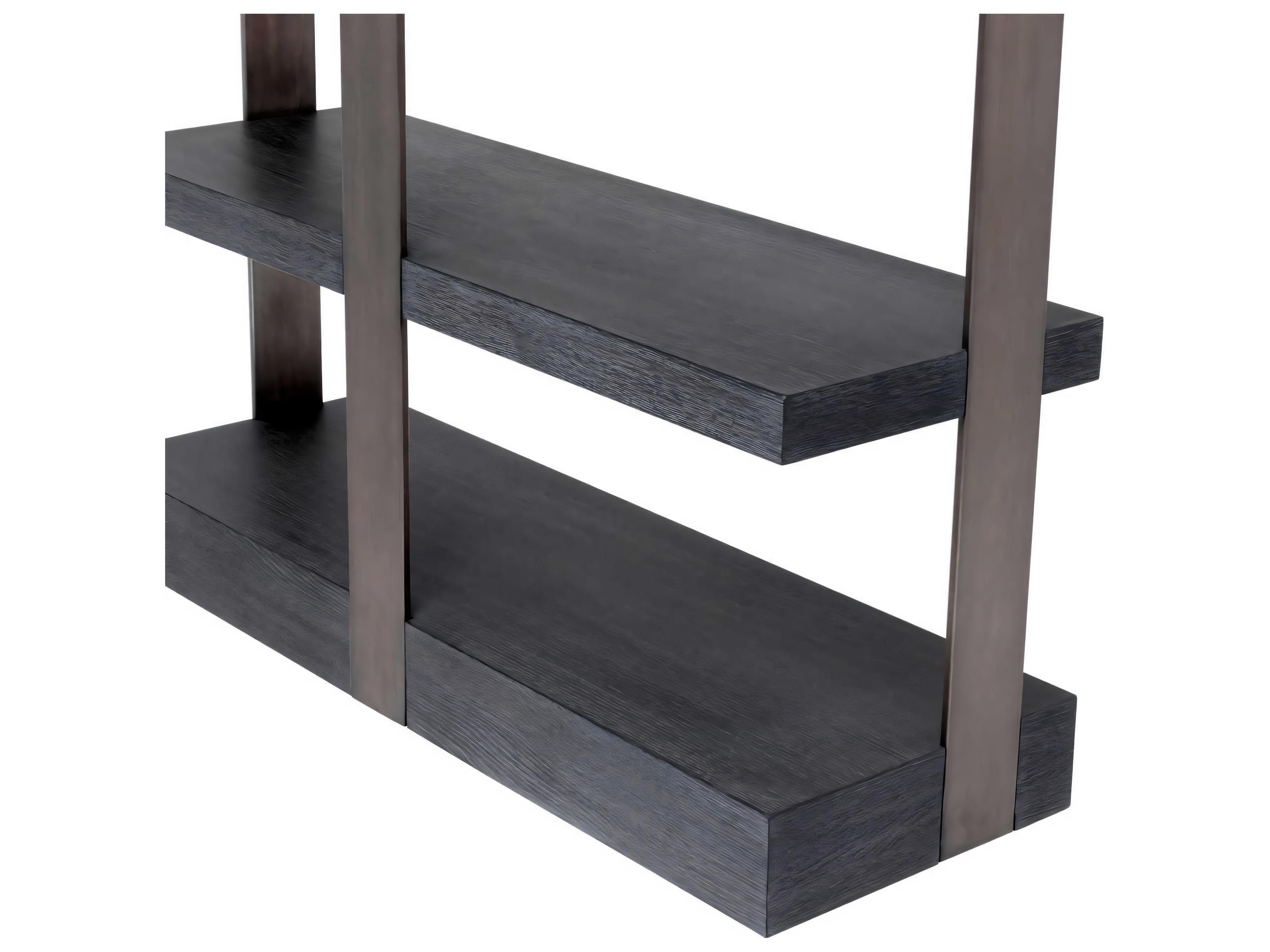 Eichholtz Geo Charcoal Grey Crown Oak Veneer Cabinet